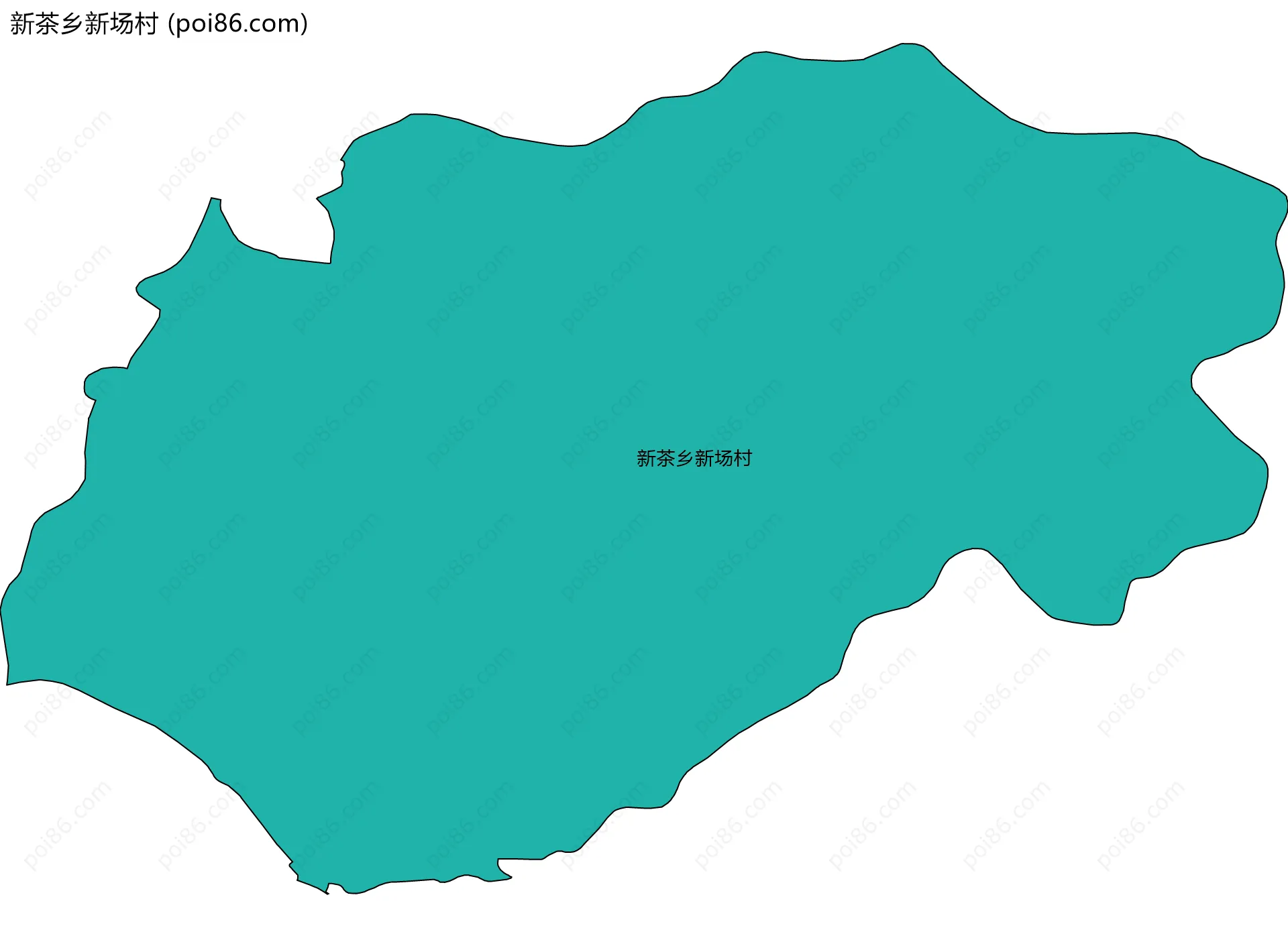 新茶乡新场村边界地图