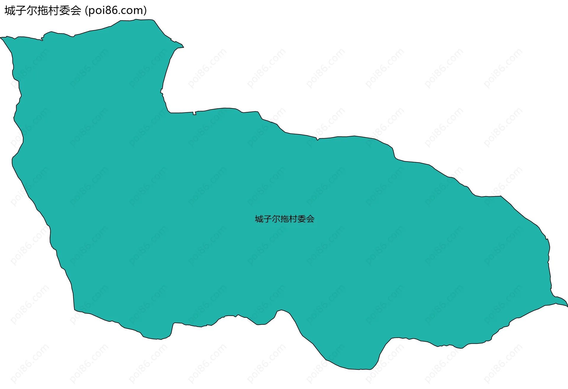 城子尔拖村委会边界地图