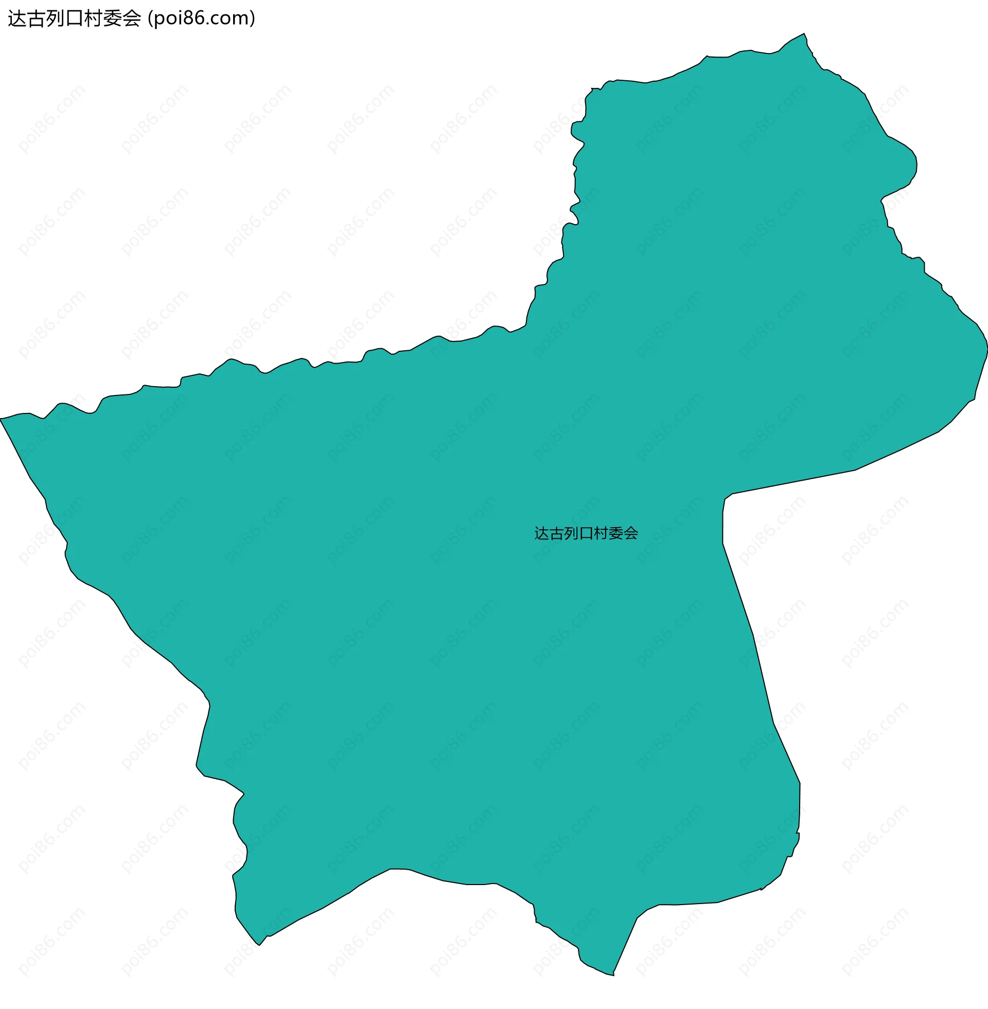 达古列口村委会边界地图