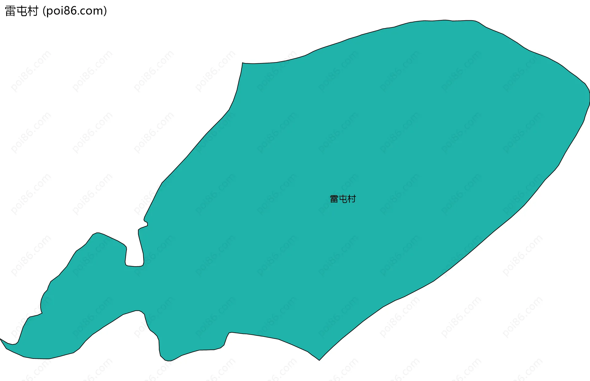 雷屯村边界地图