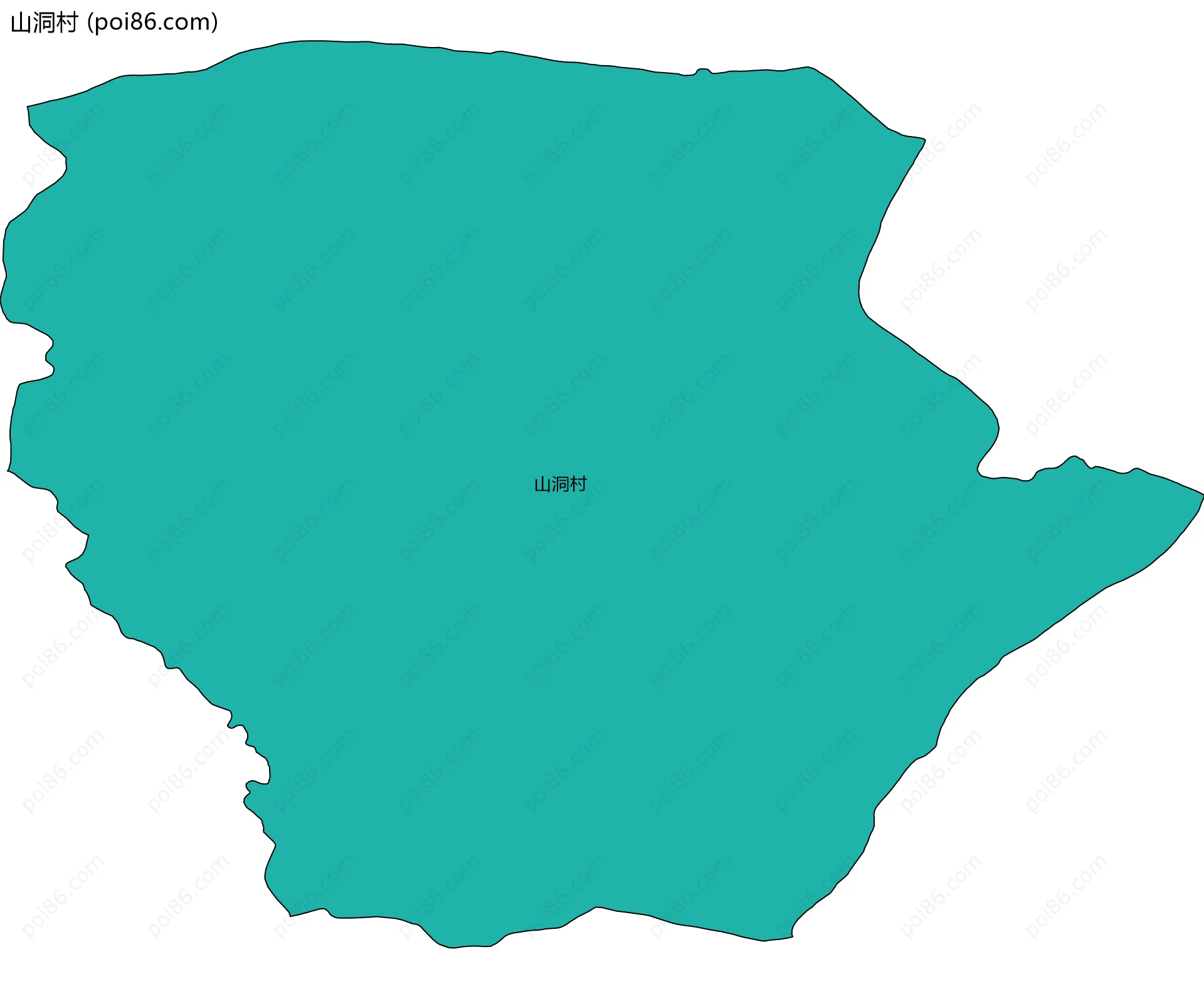 山洞村边界地图