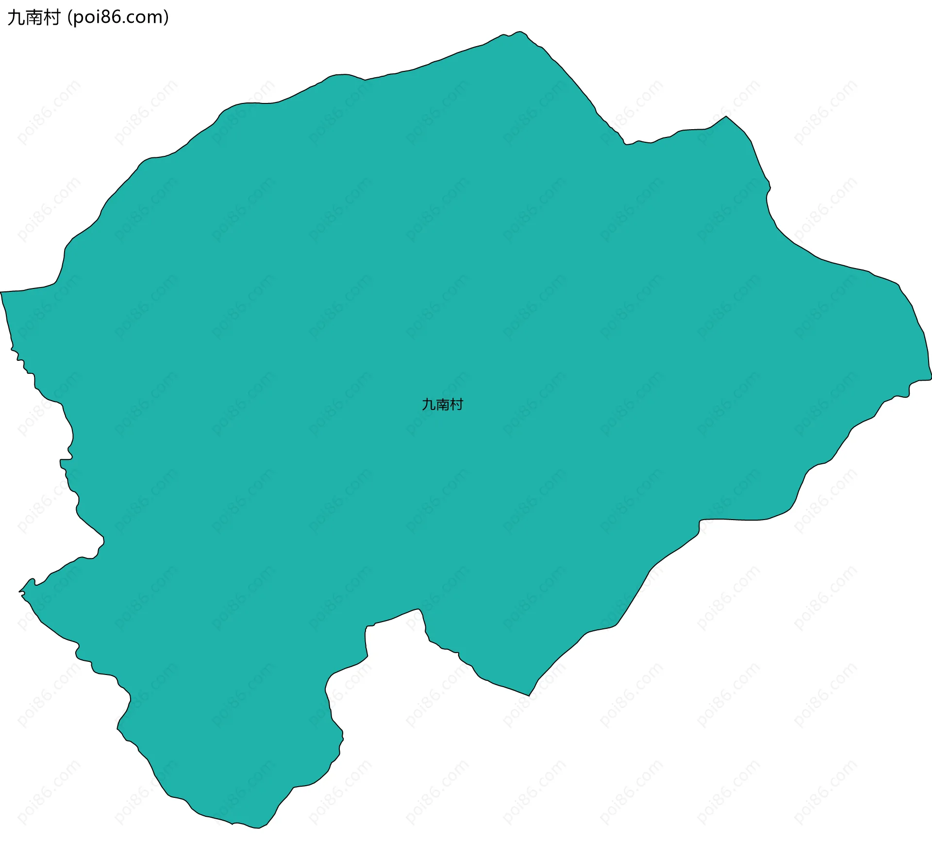 九南村边界地图