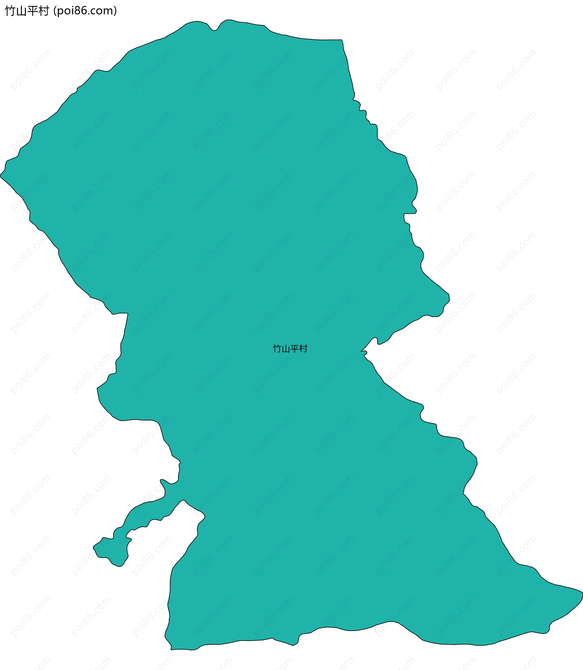 竹山平村边界地图