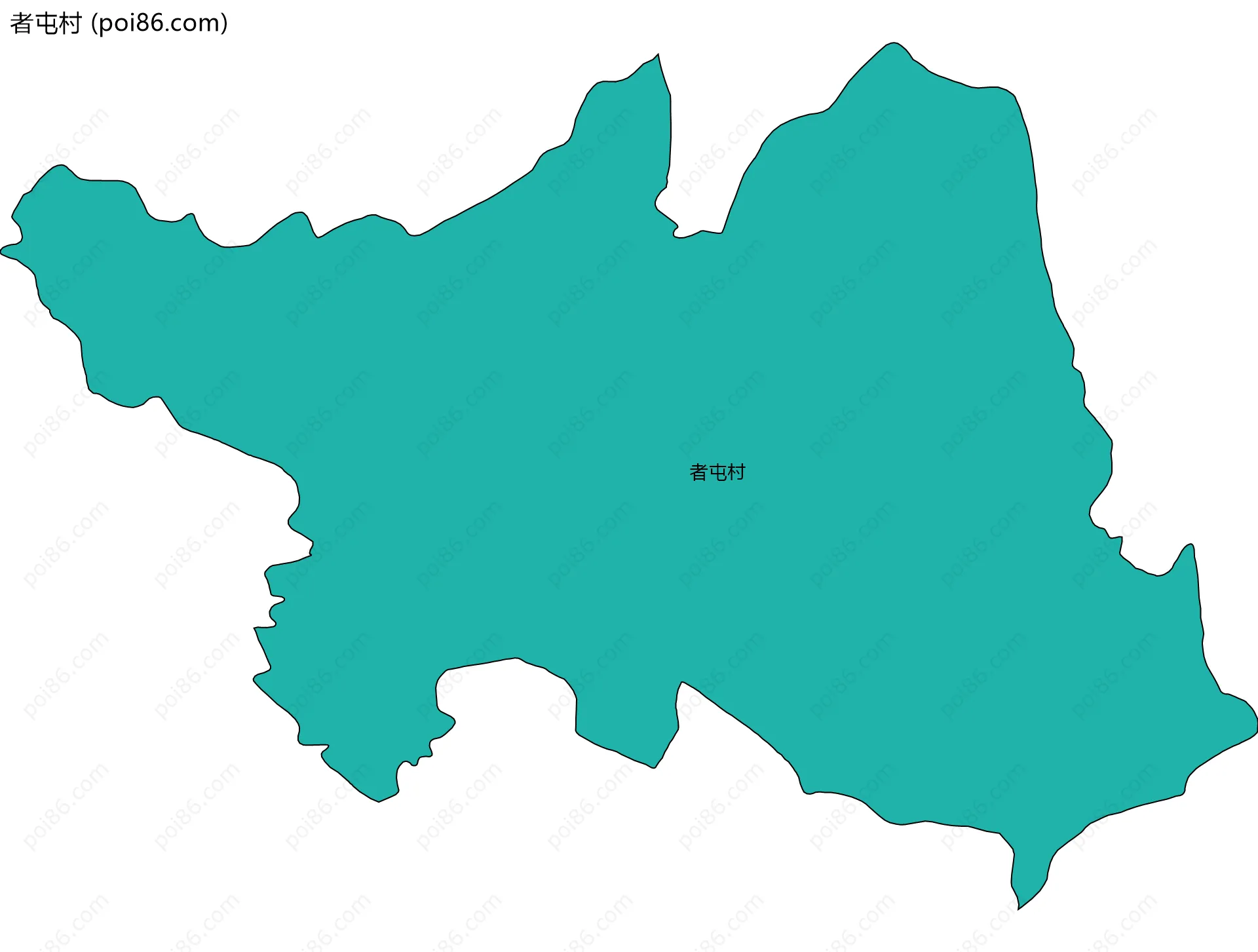 者屯村边界地图