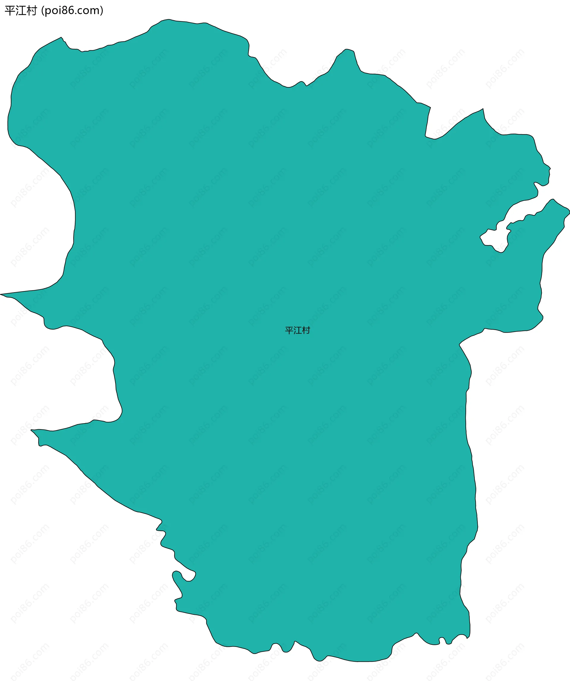 平江村边界地图