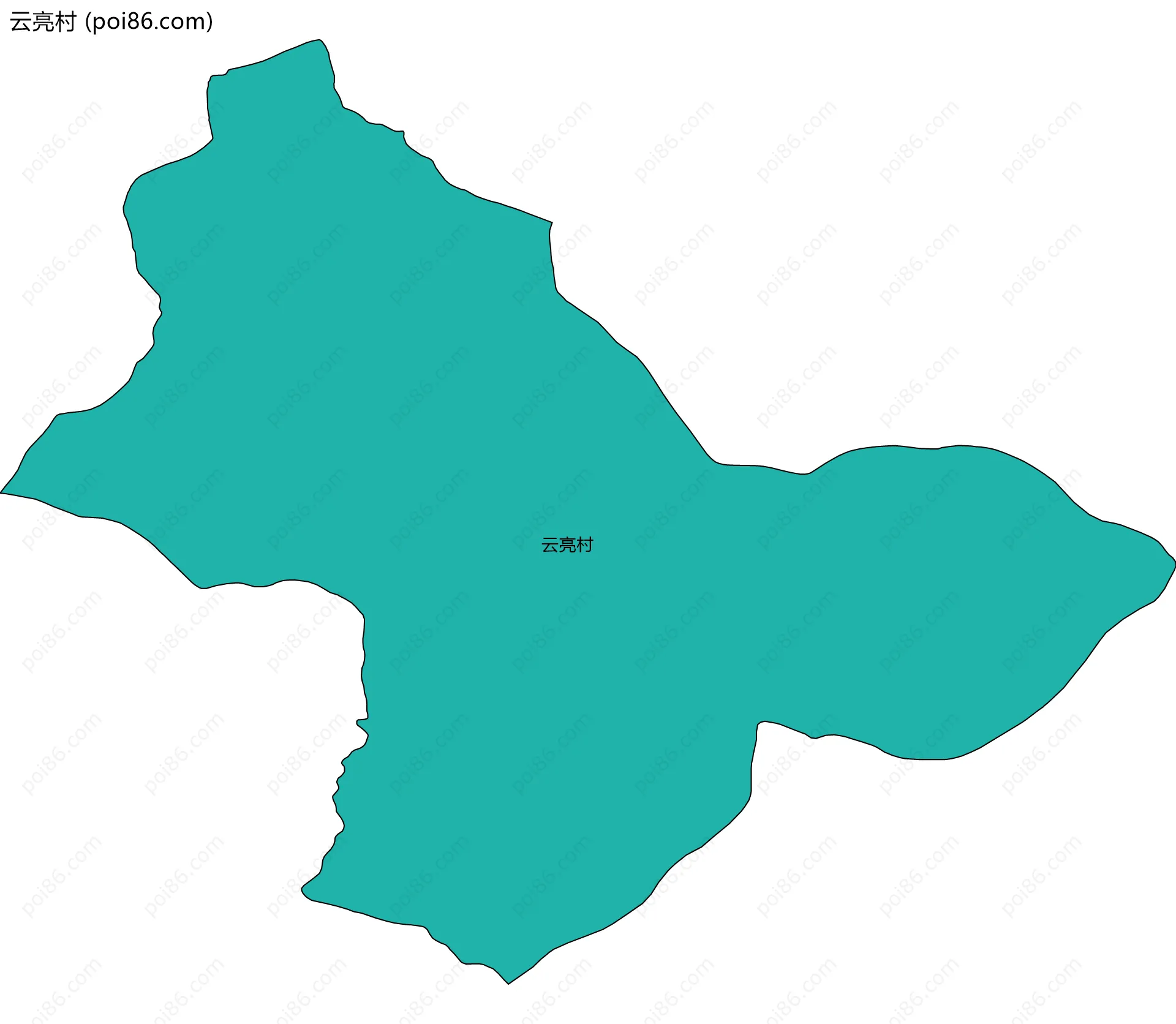 云亮村边界地图