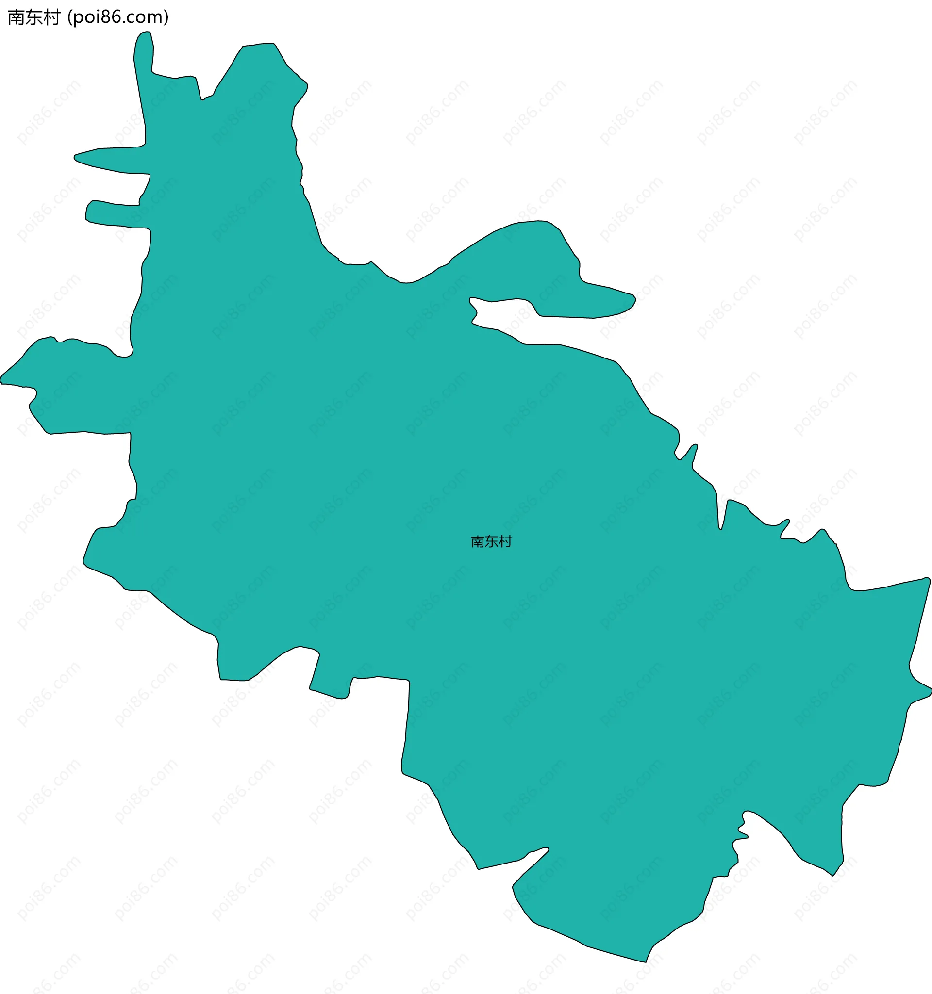 南东村边界地图