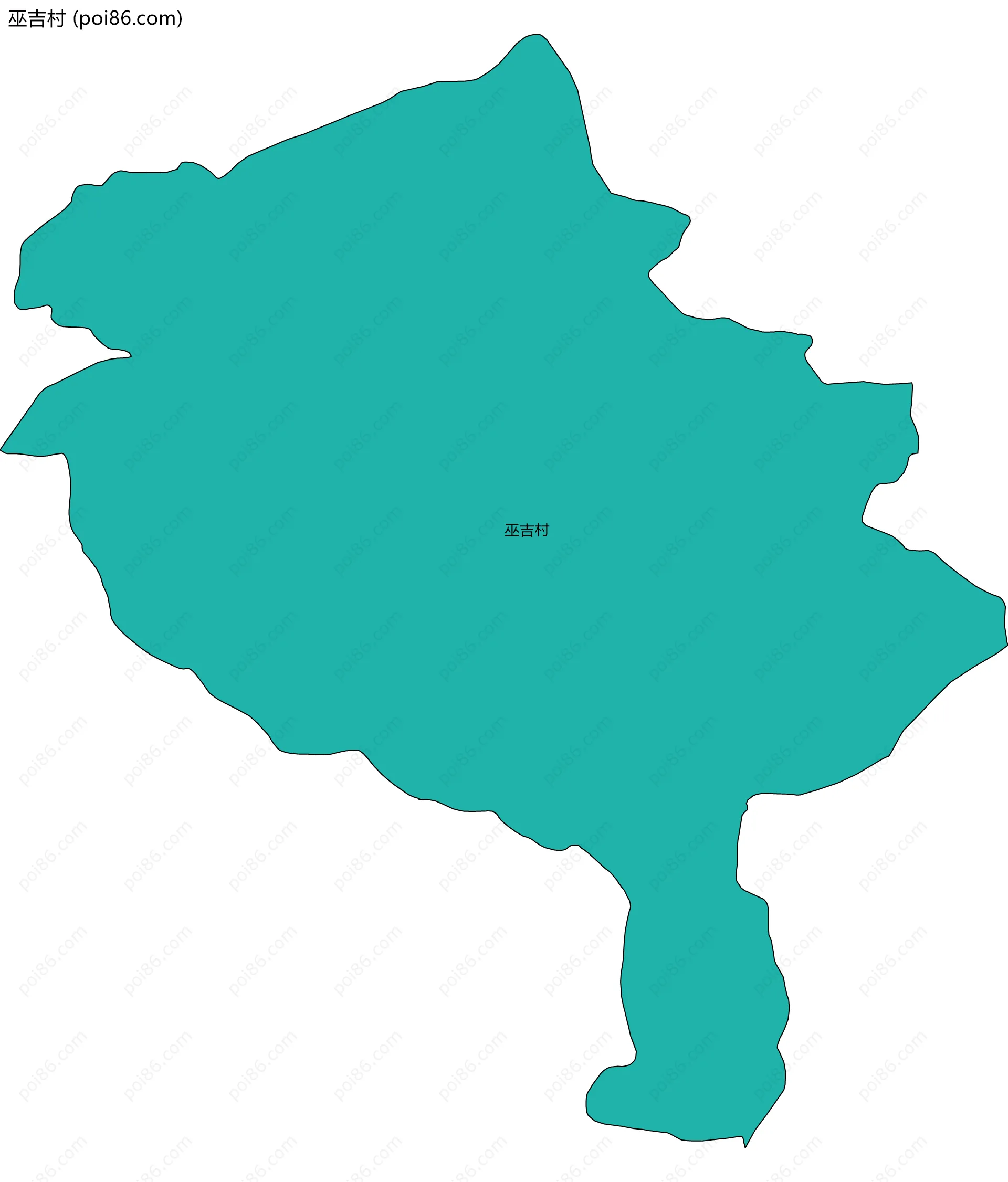 巫吉村边界地图