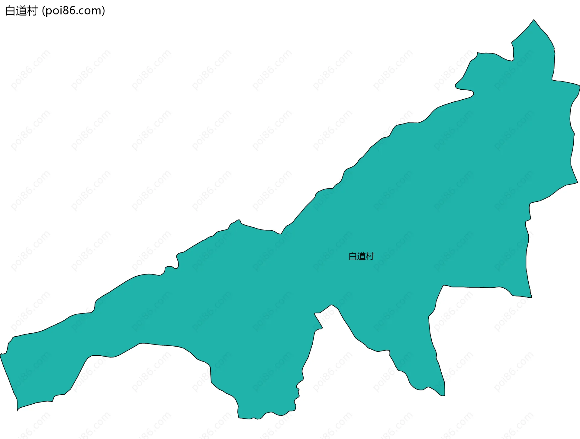 白道村边界地图