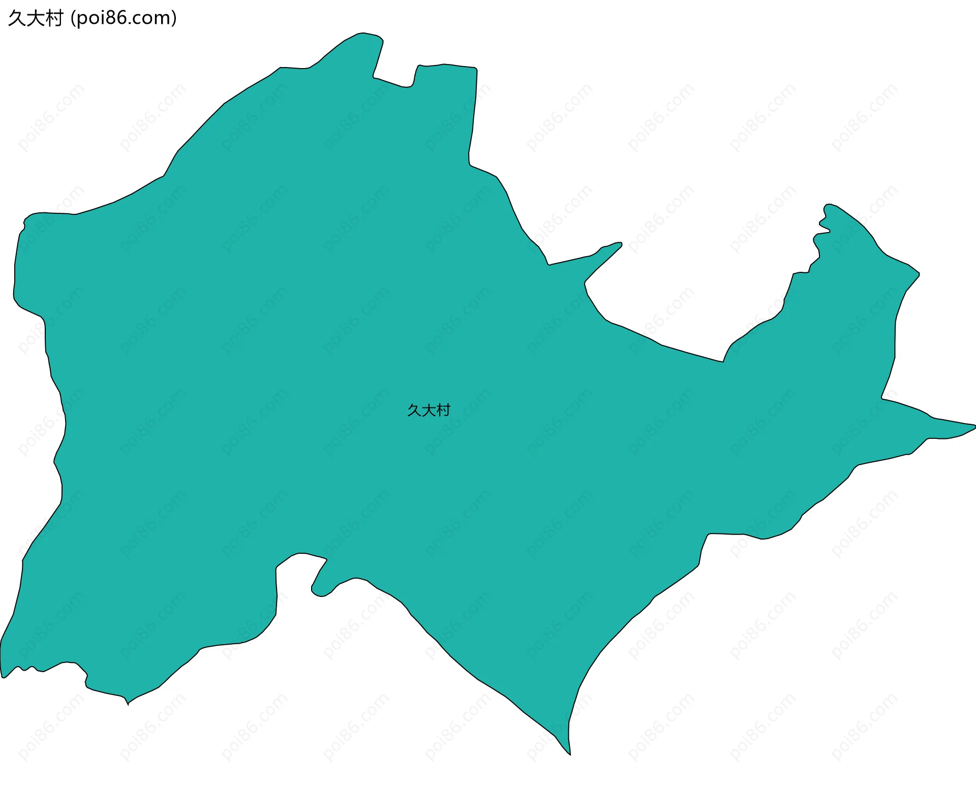 久大村边界地图