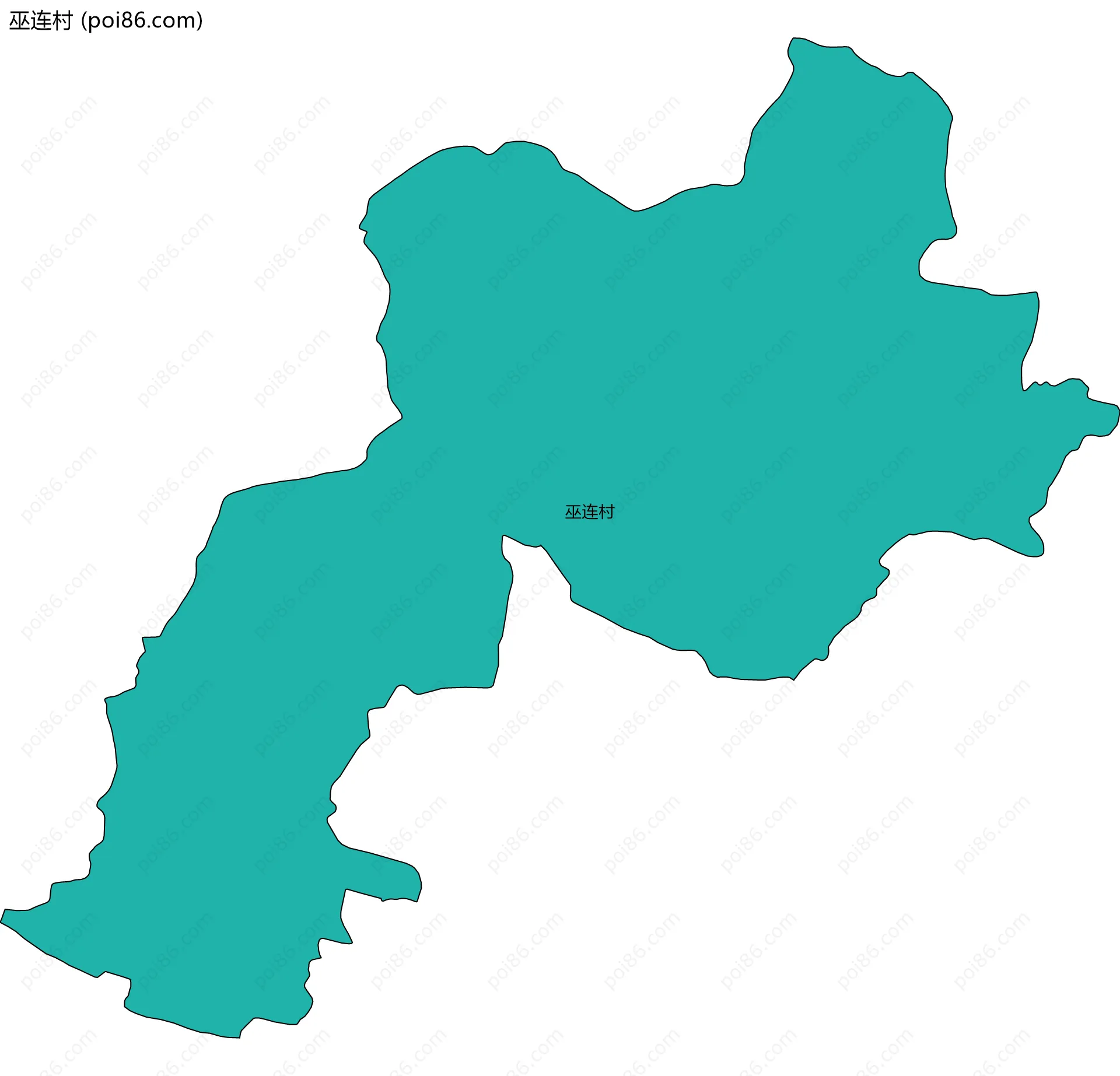 巫连村边界地图