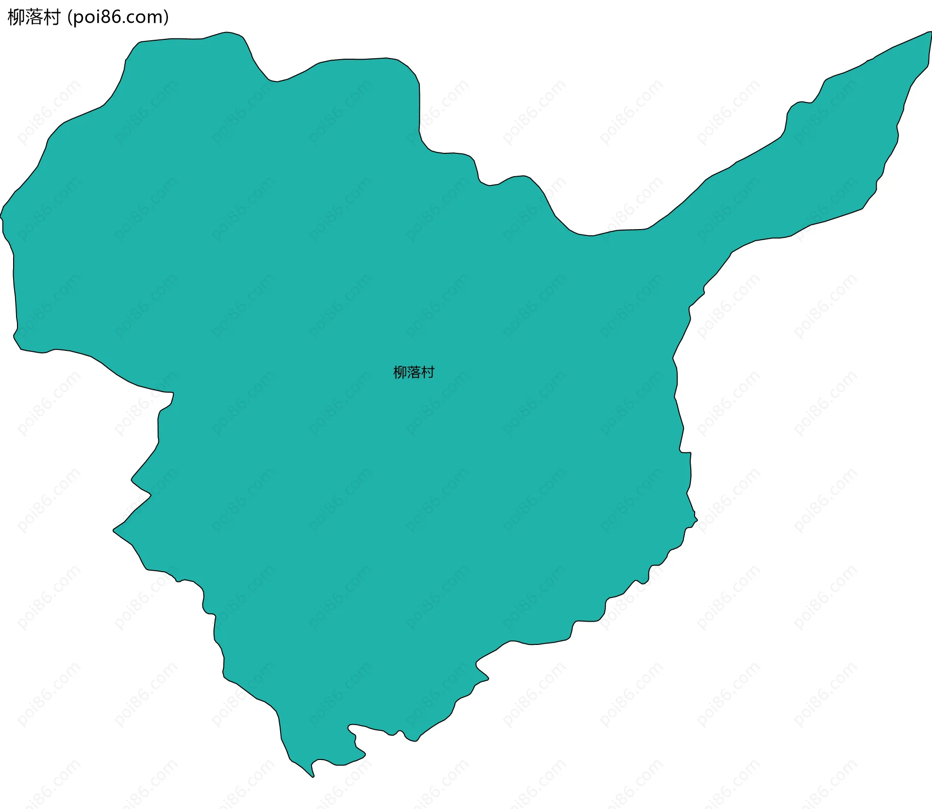 柳落村边界地图