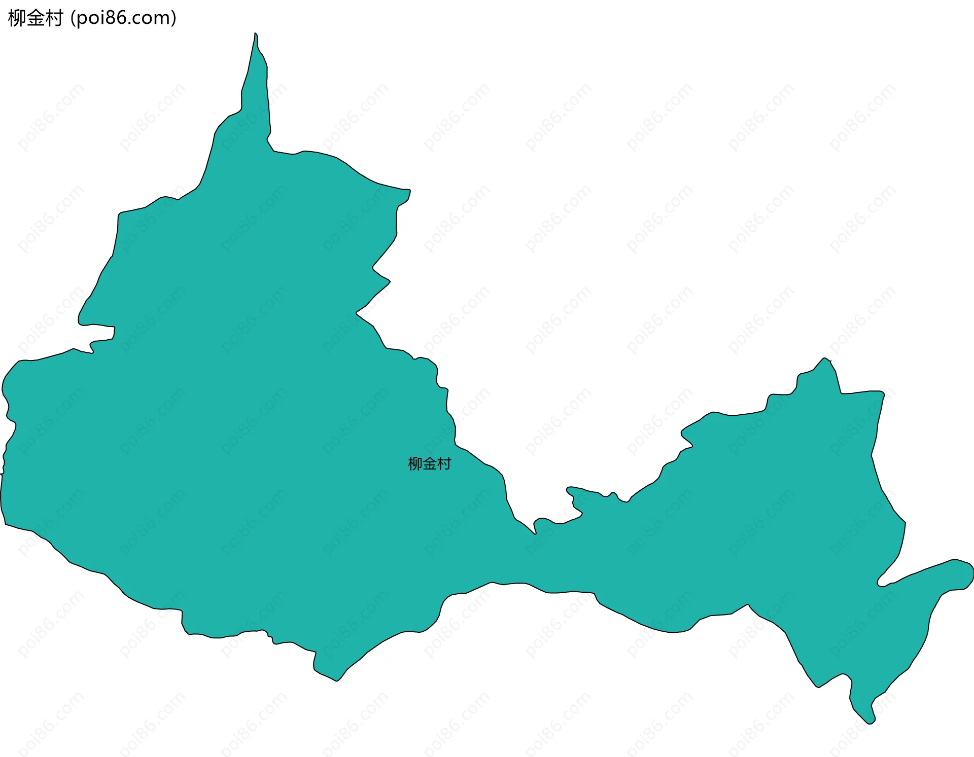 柳金村边界地图