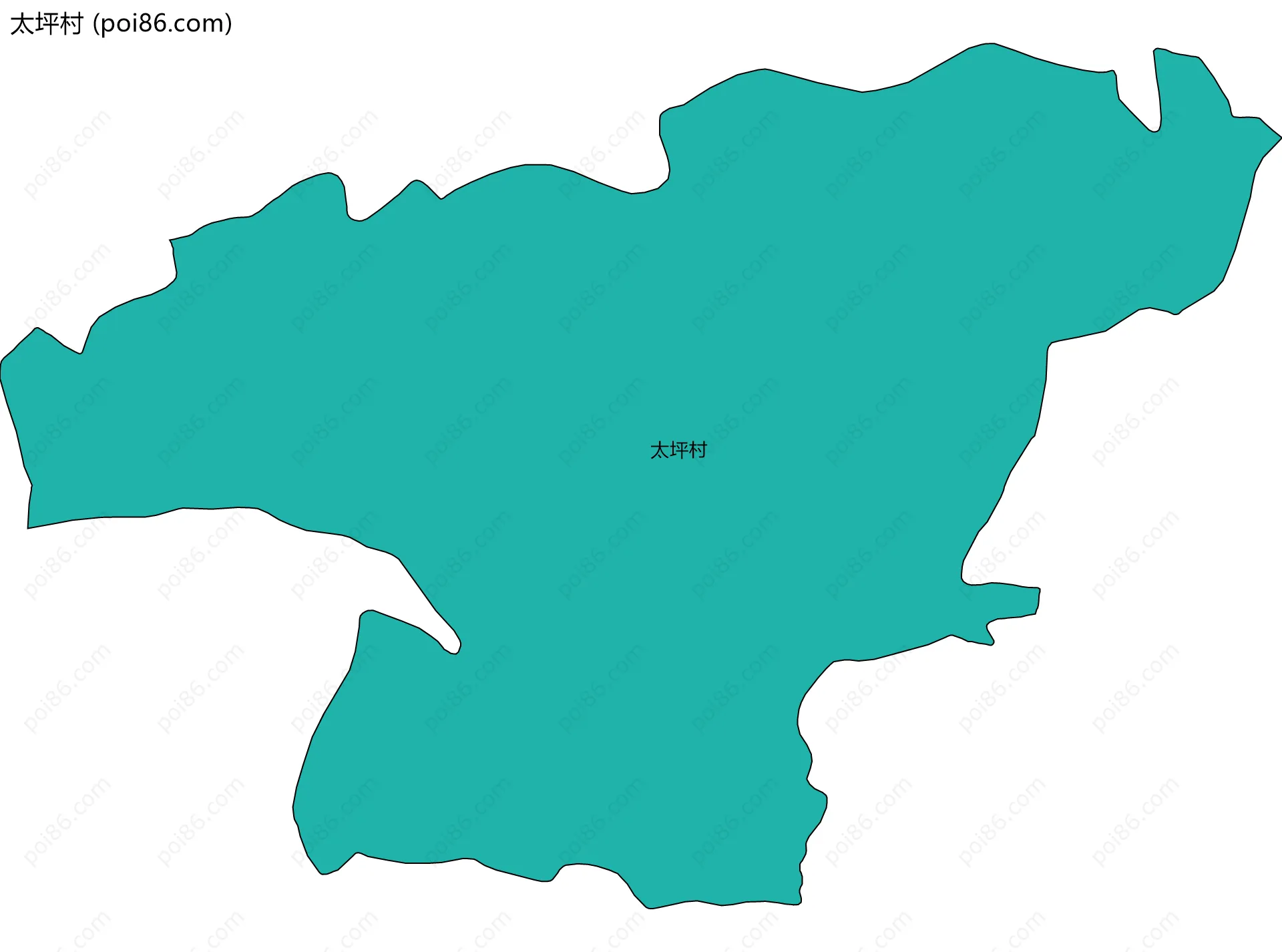 太坪村边界地图