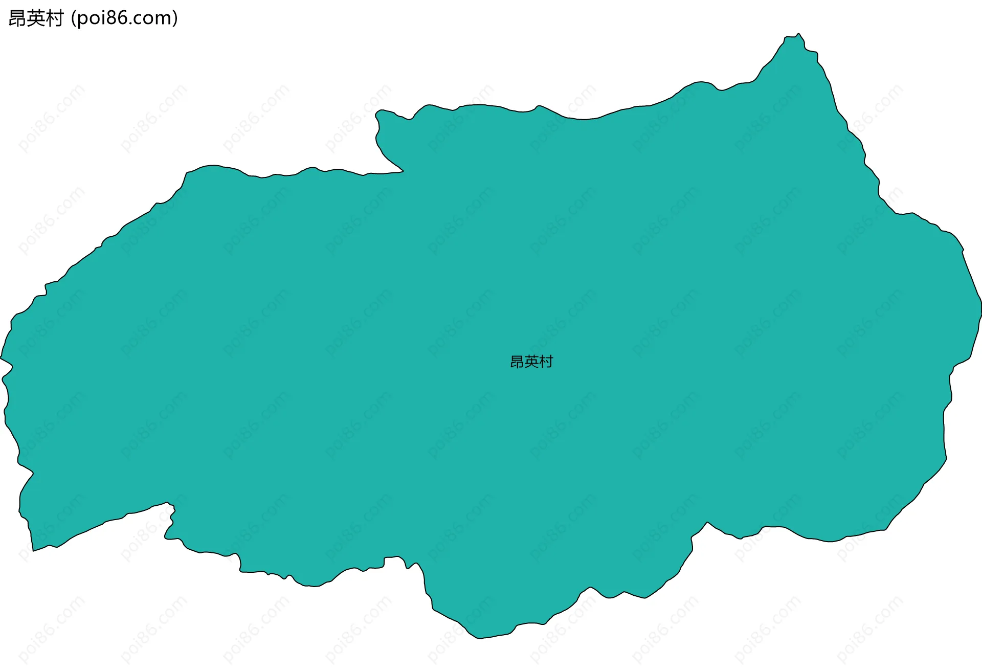 昂英村边界地图