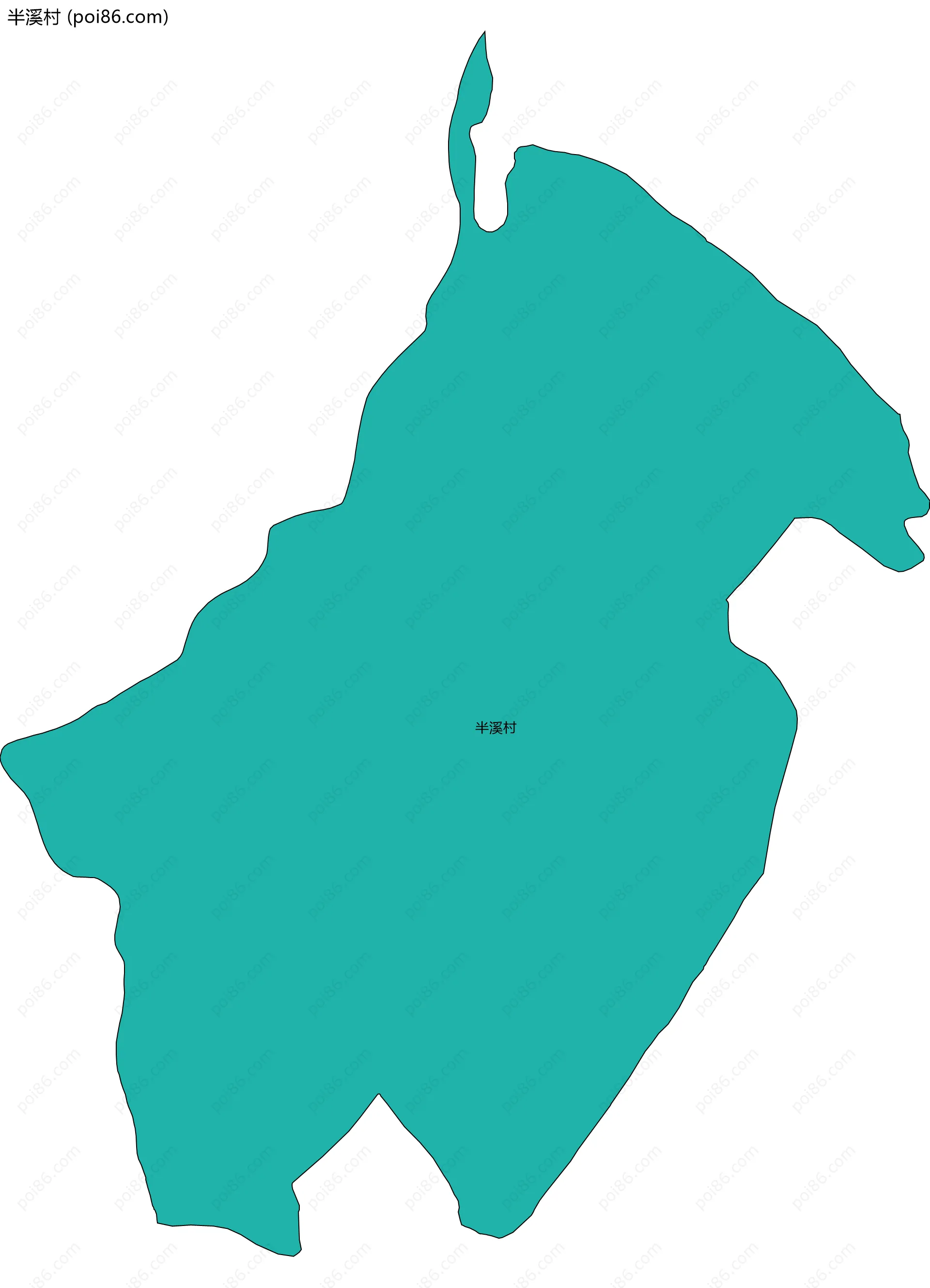 半溪村边界地图