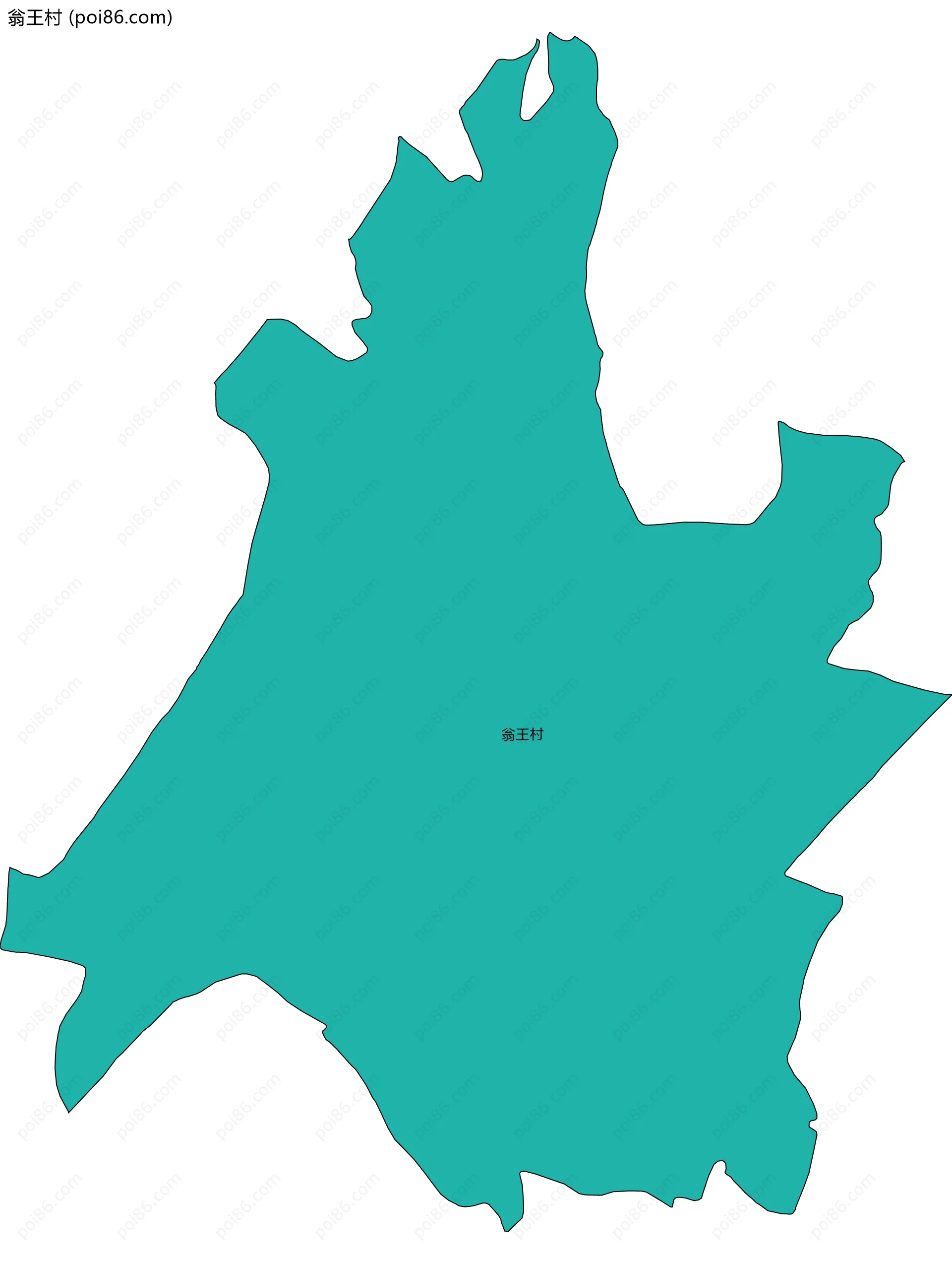 翁王村边界地图