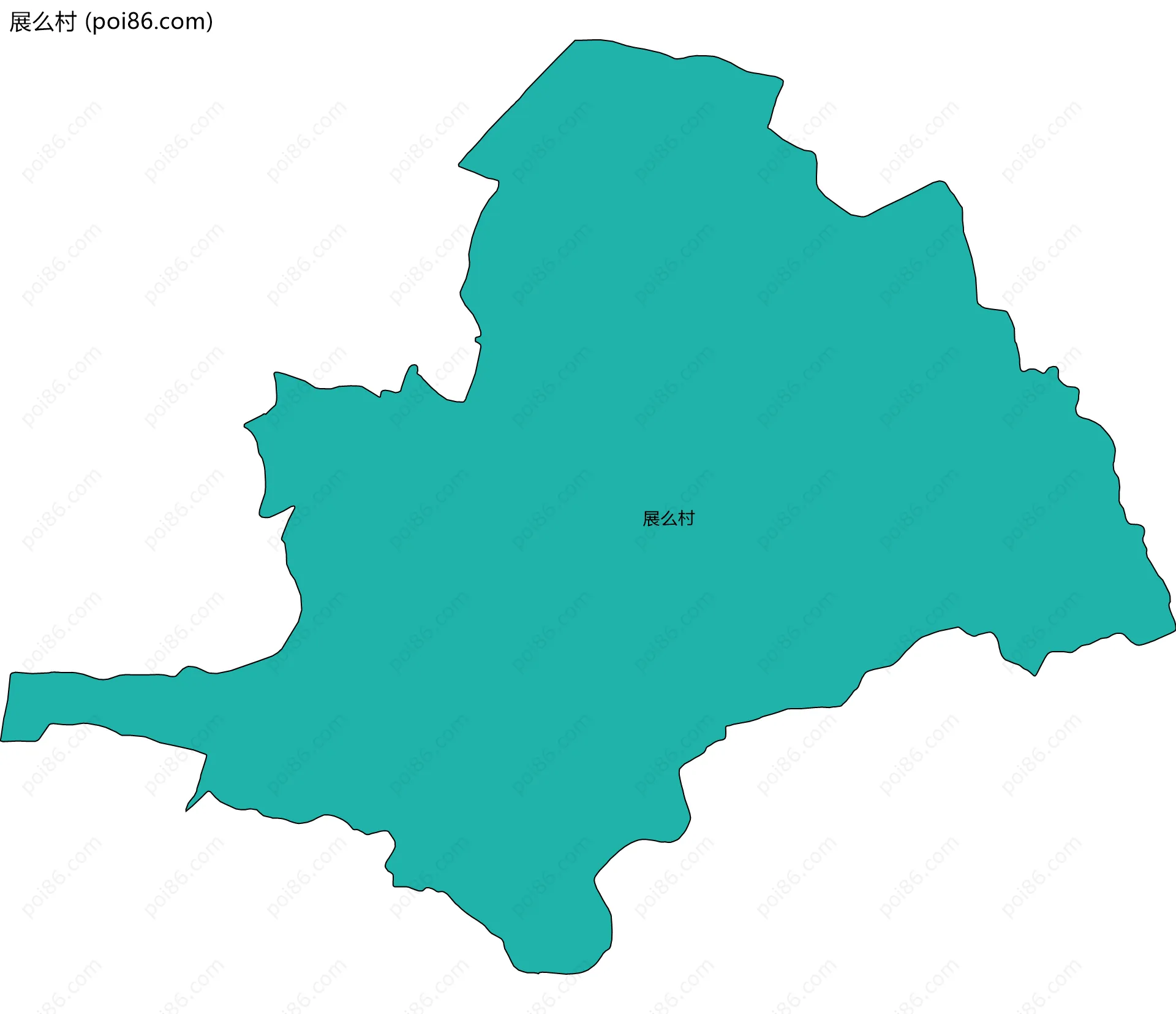 展么村边界地图