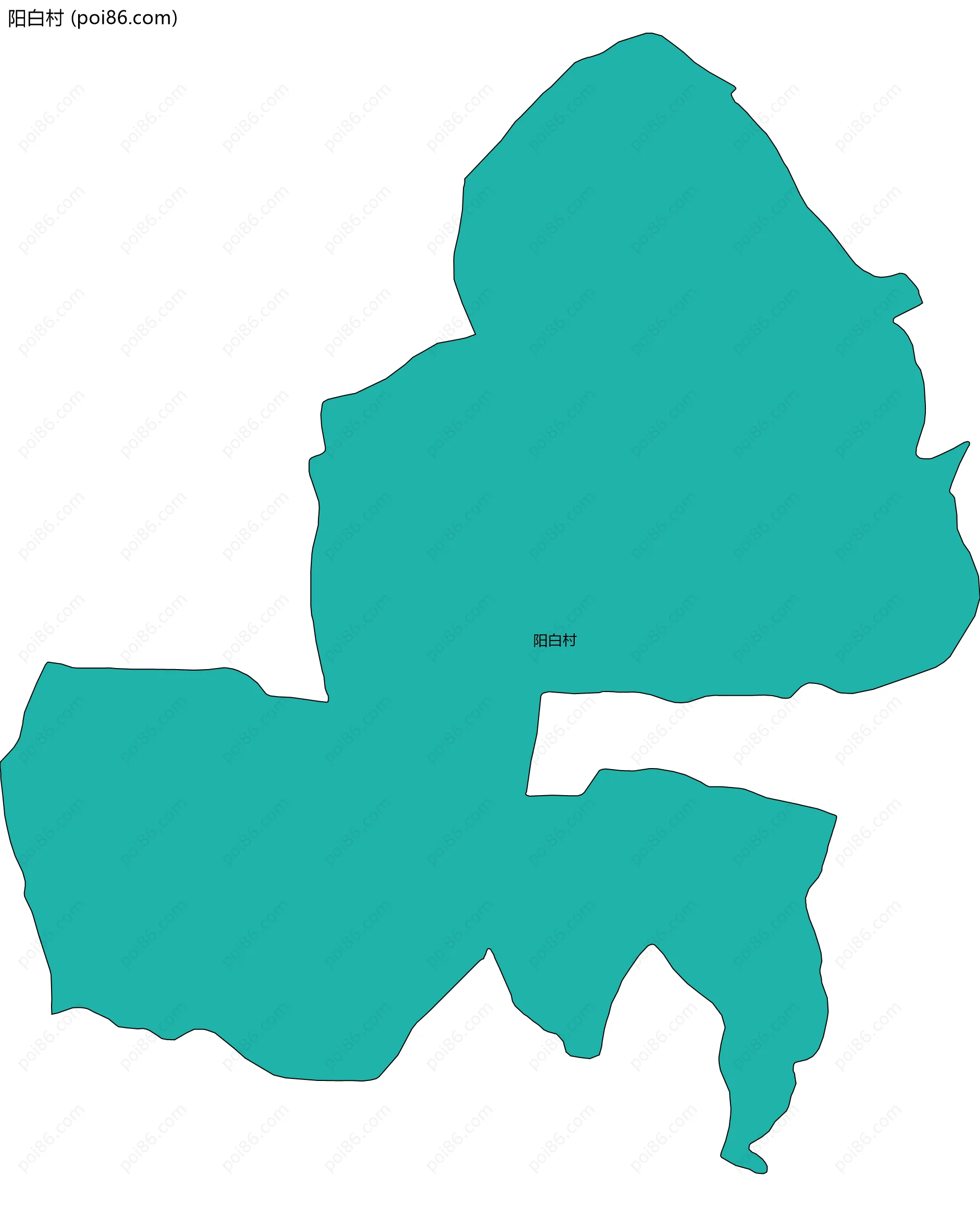 阳白村边界地图