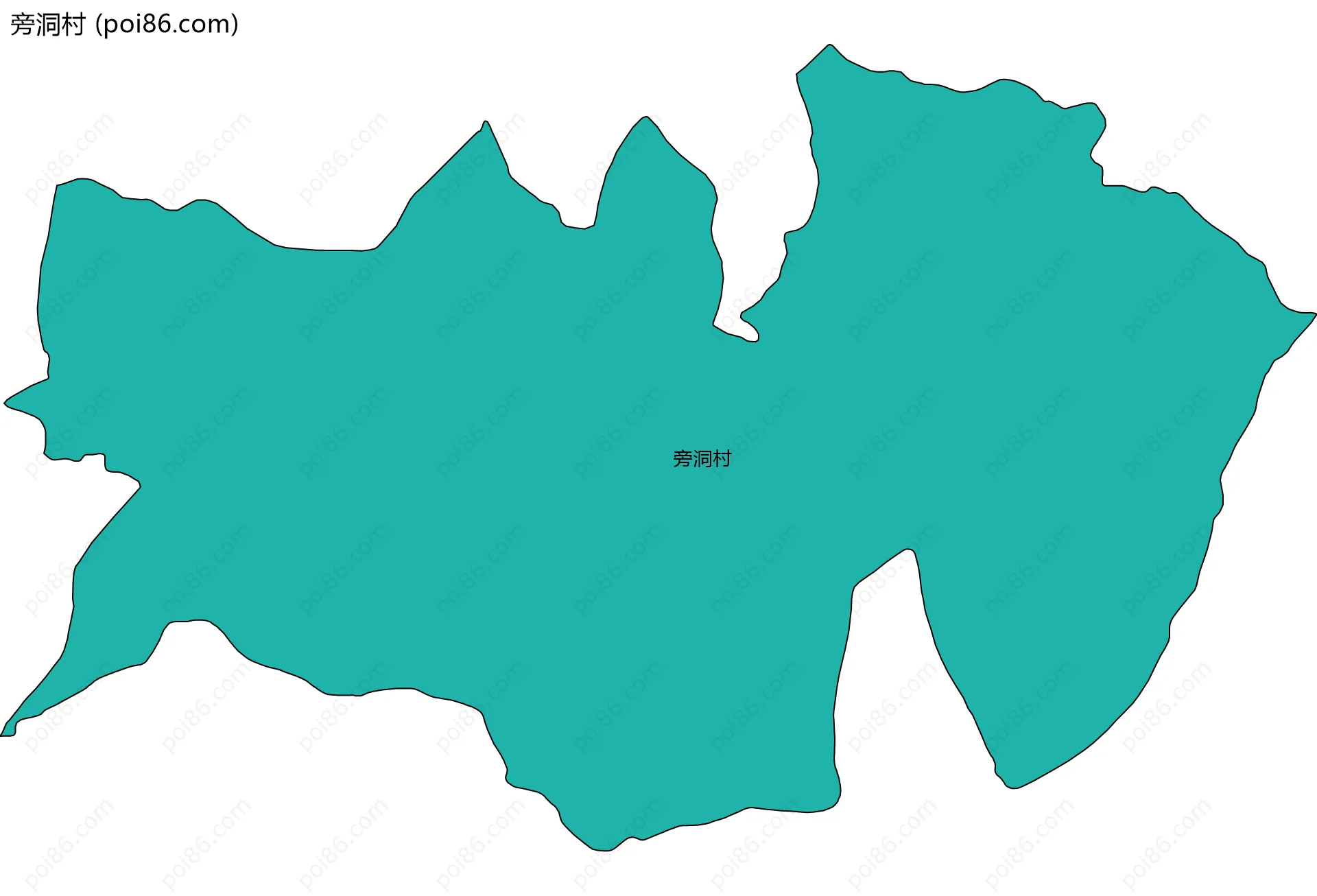 旁洞村边界地图