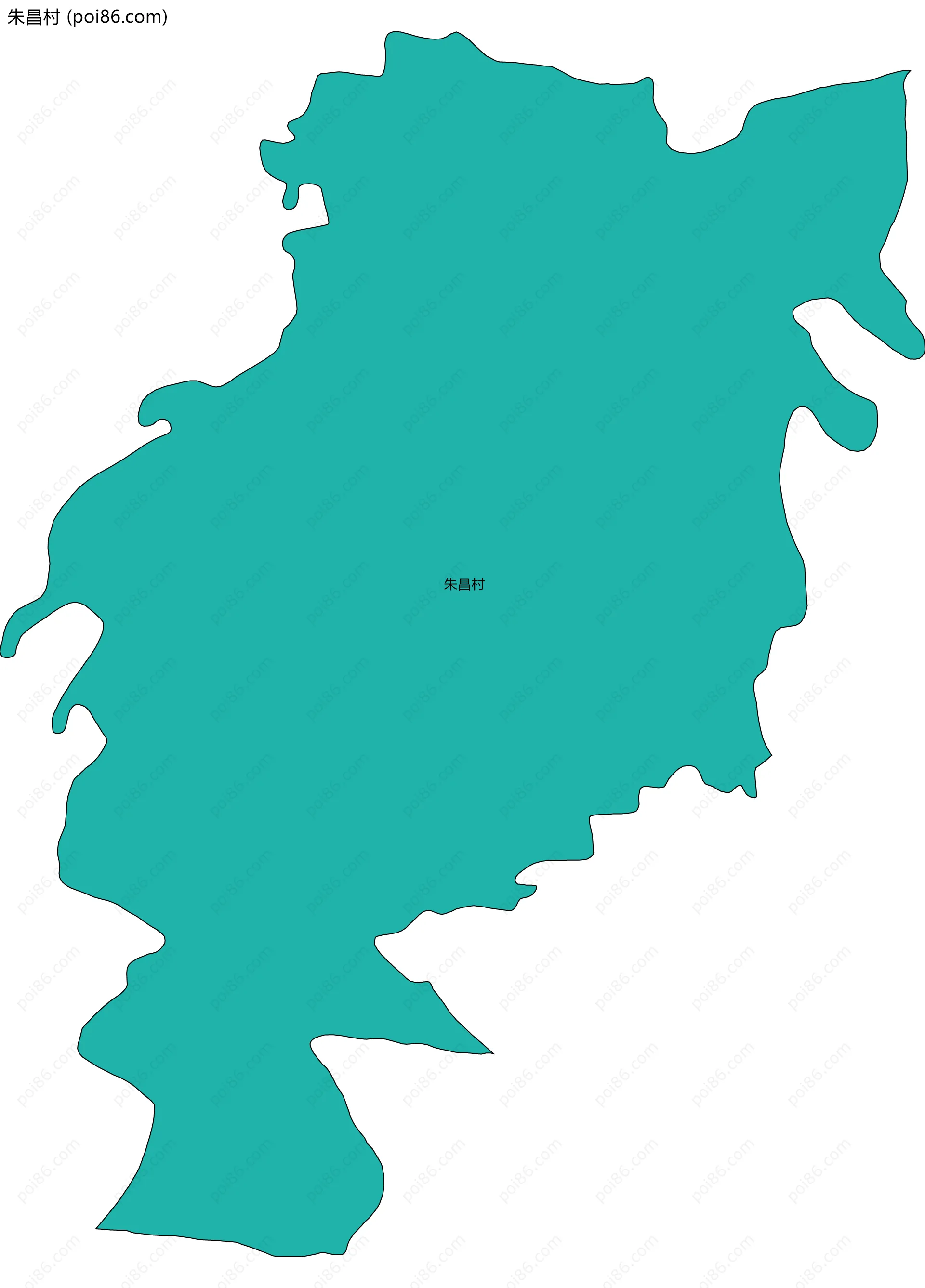 朱昌村边界地图