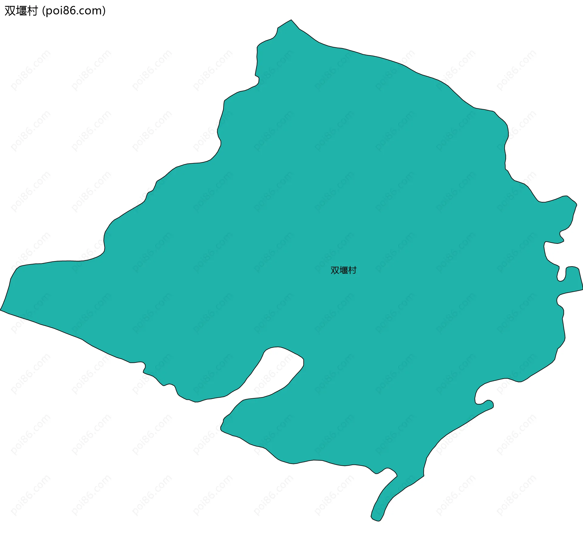 双堰村边界地图