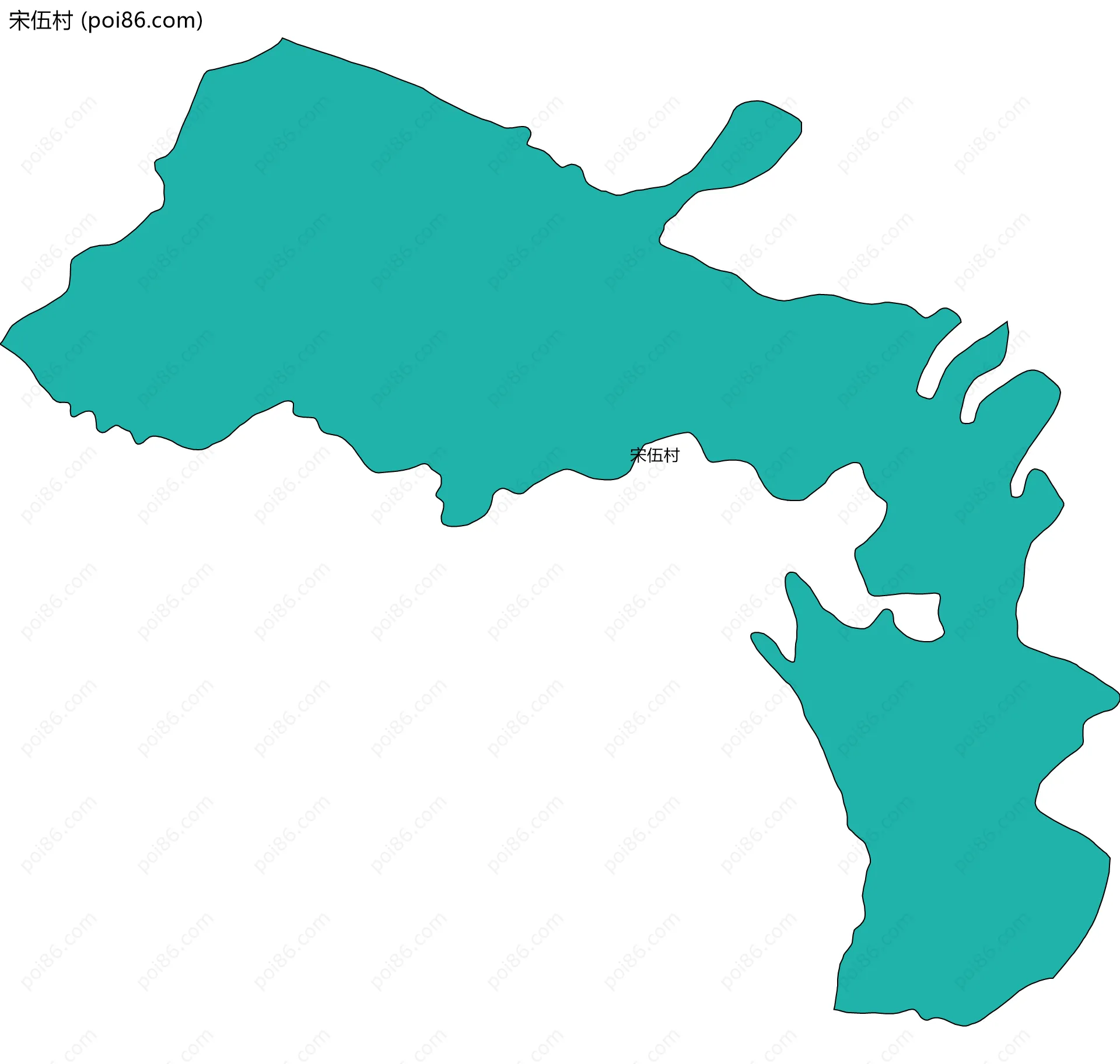 宋伍村边界地图