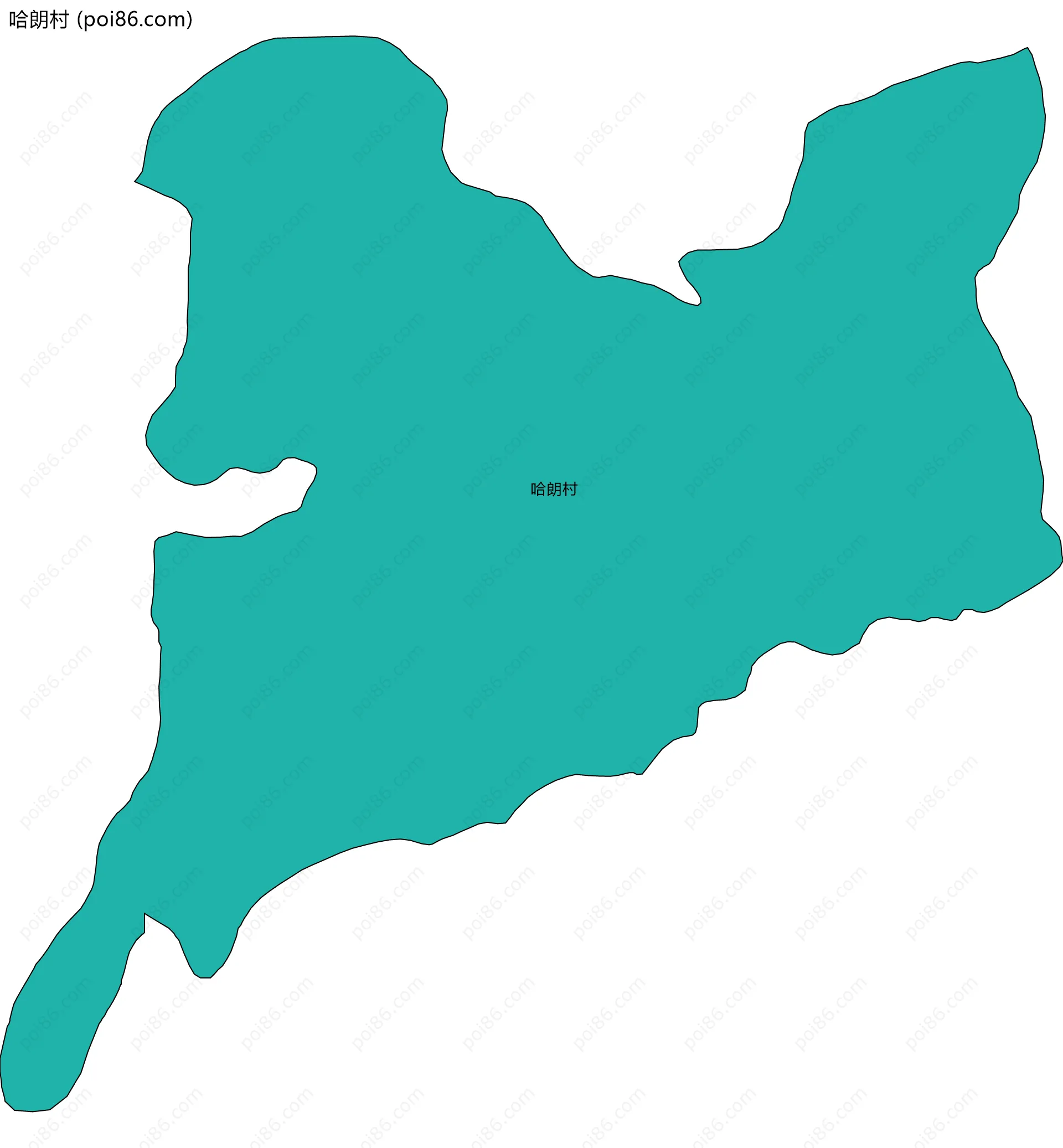 哈朗村边界地图