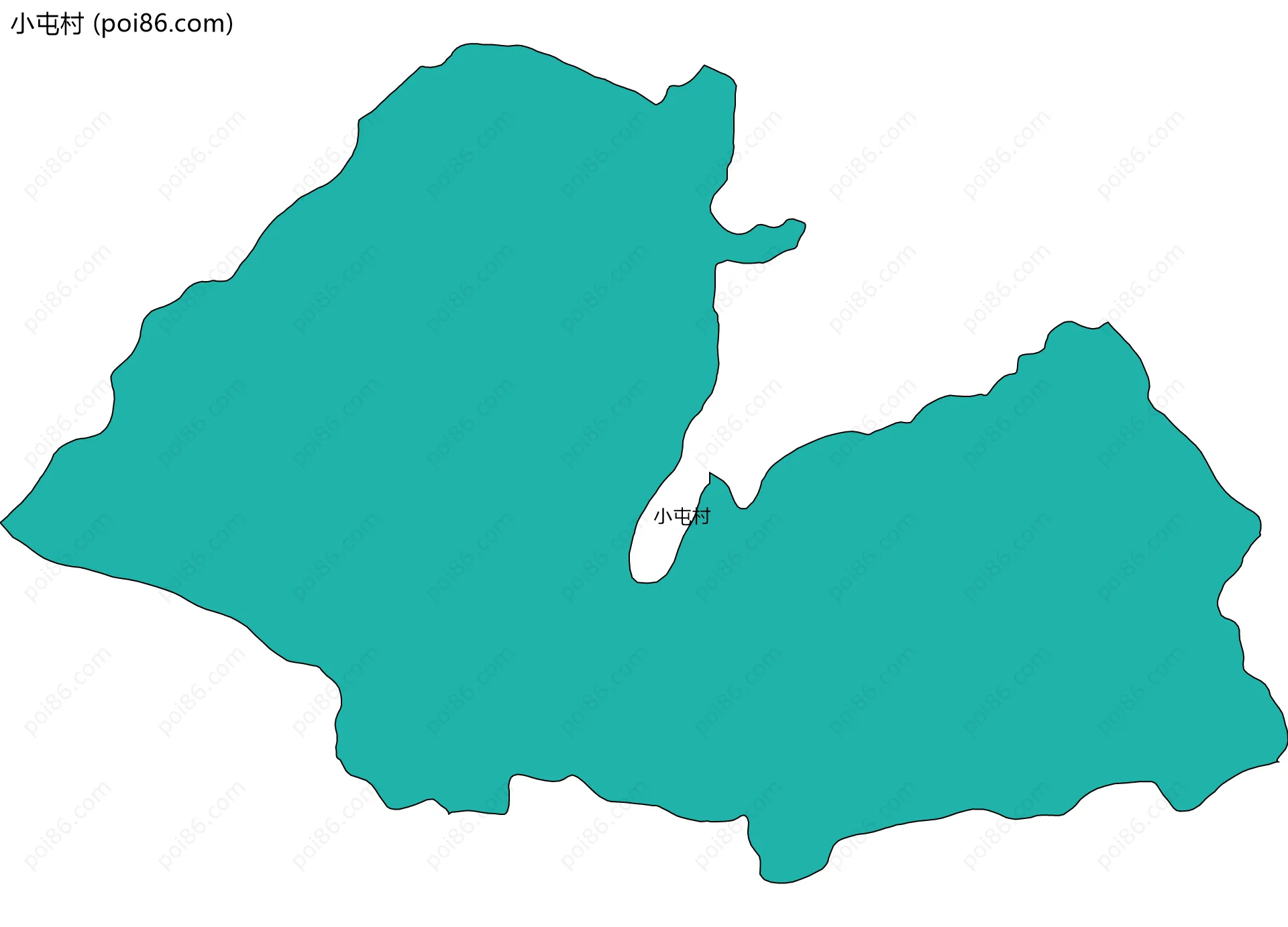 小屯村边界地图