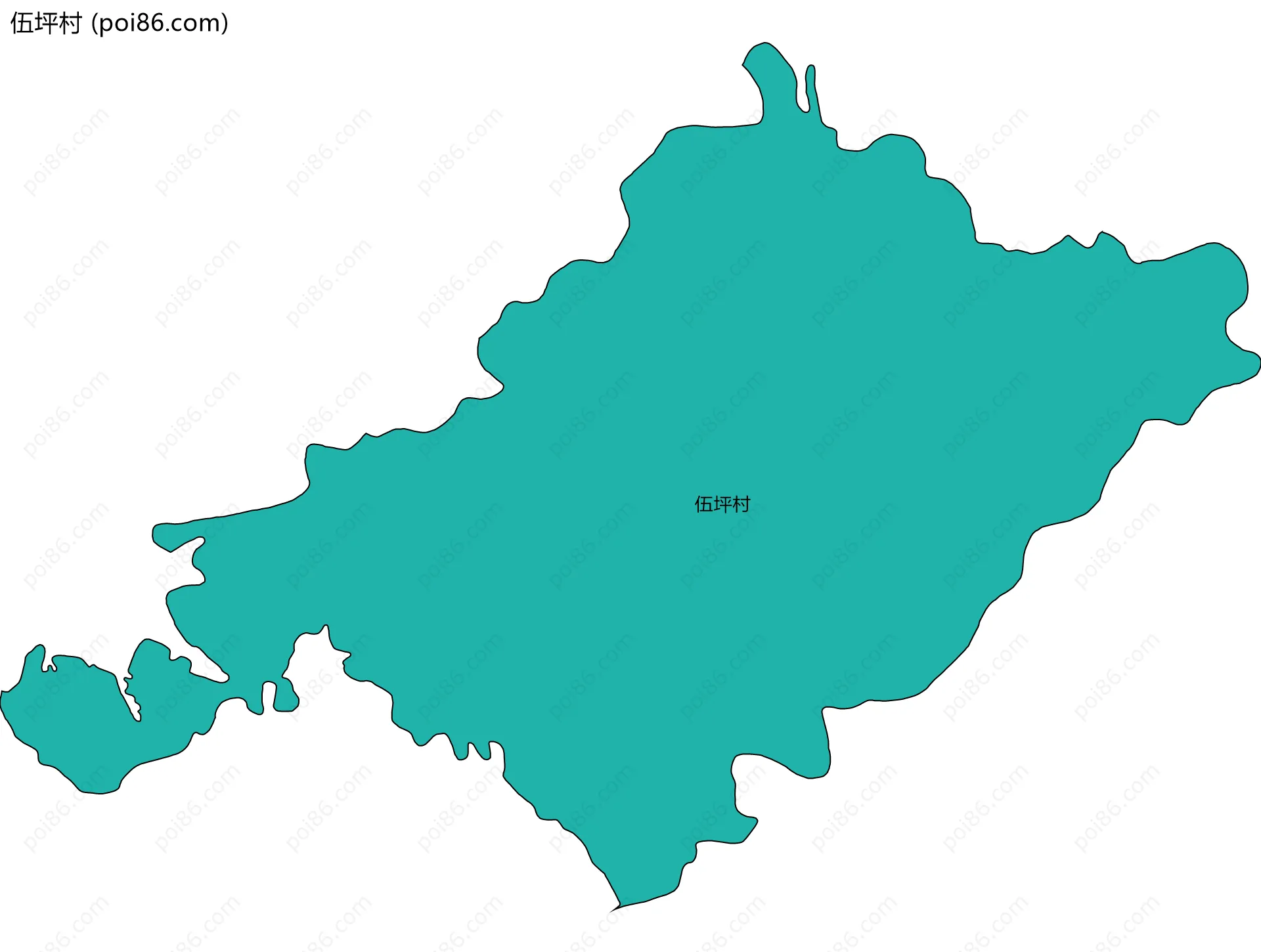 伍坪村边界地图