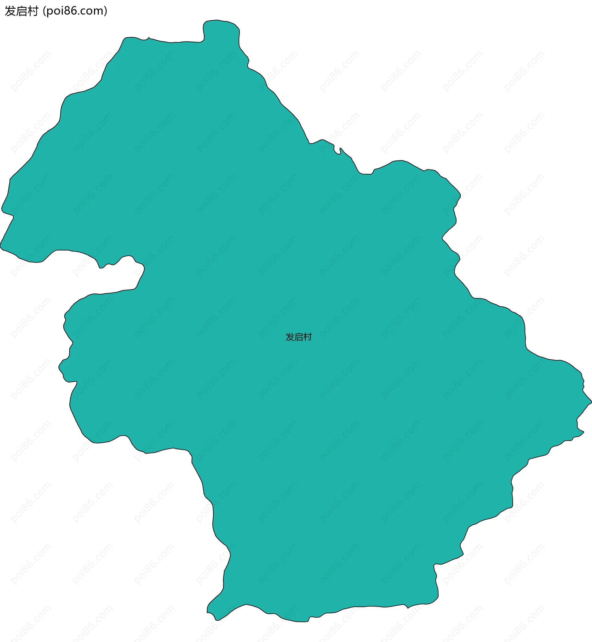 发启村边界地图
