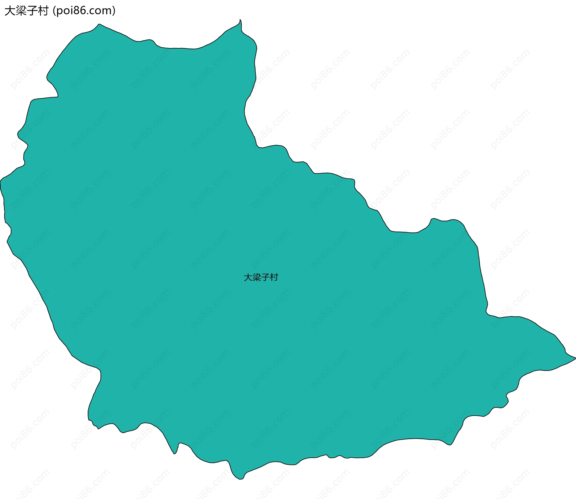 大梁子村边界地图