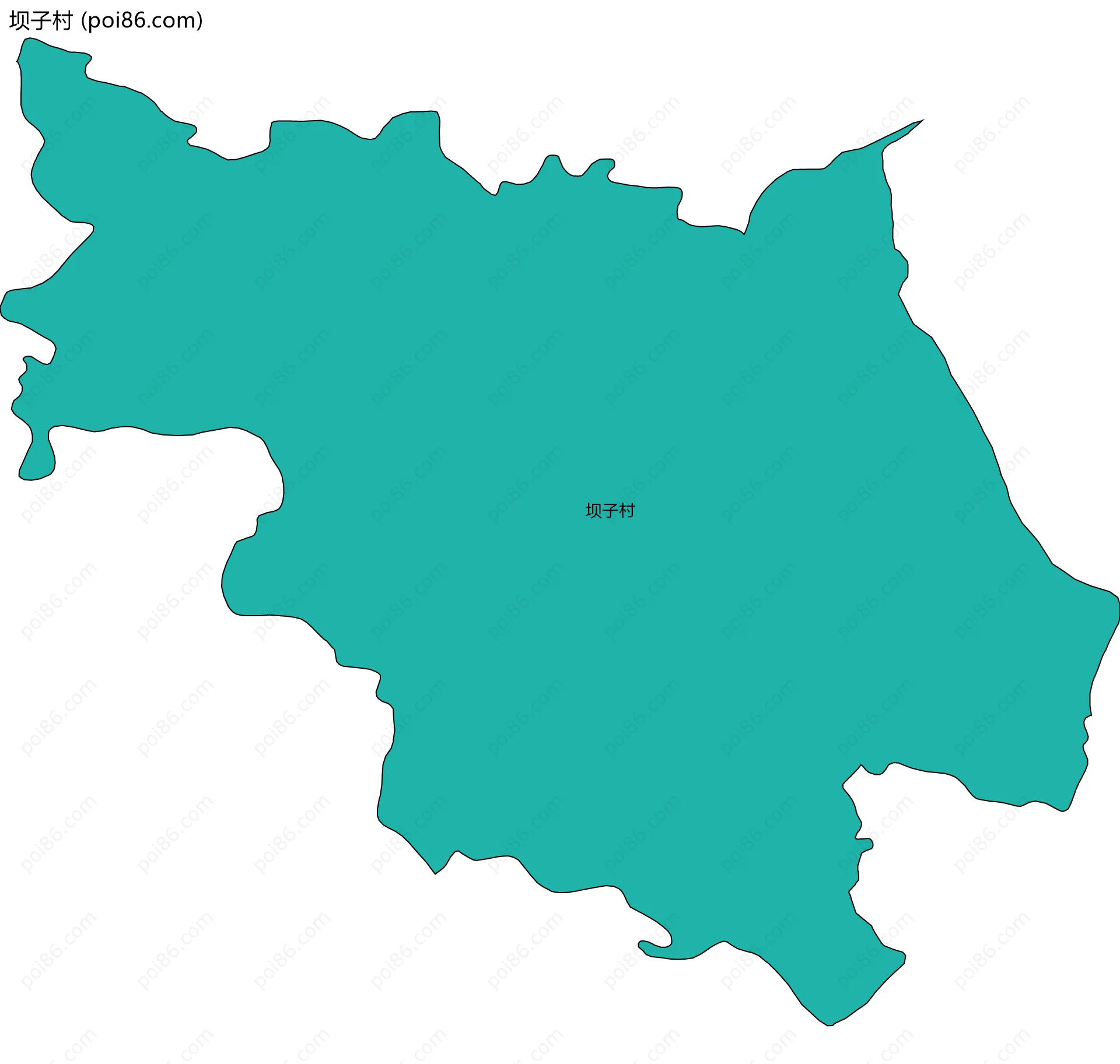 坝子村边界地图
