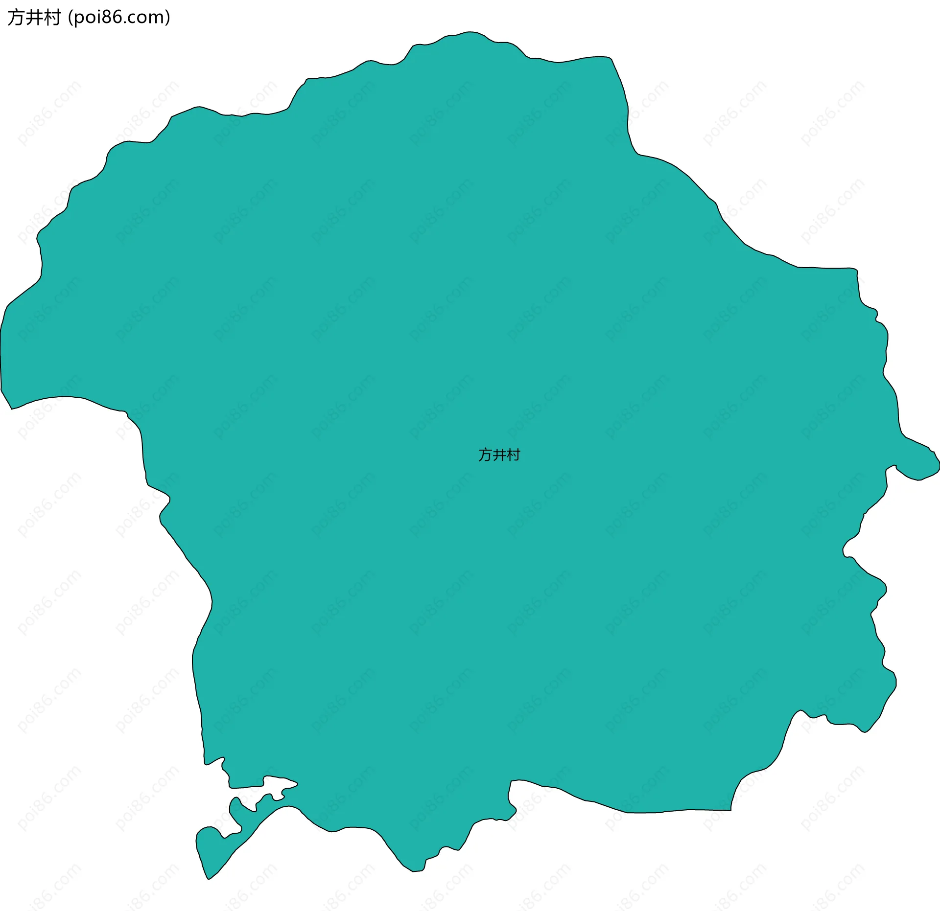 方井村边界地图