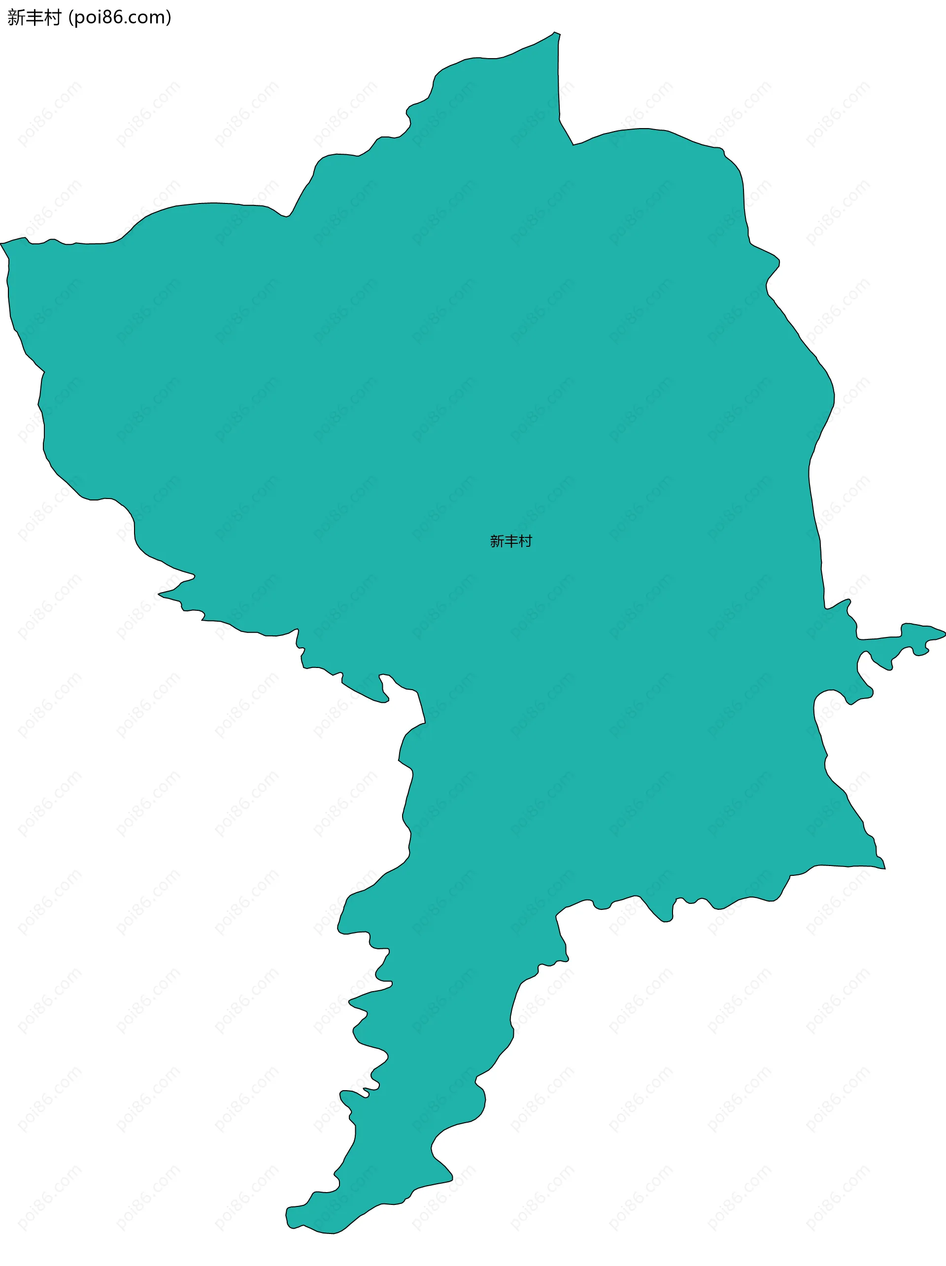 新丰村边界地图