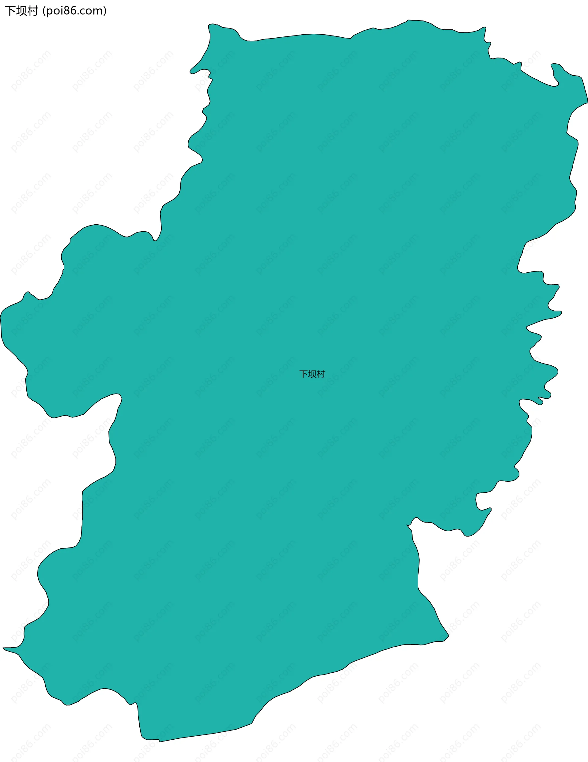 下坝村边界地图