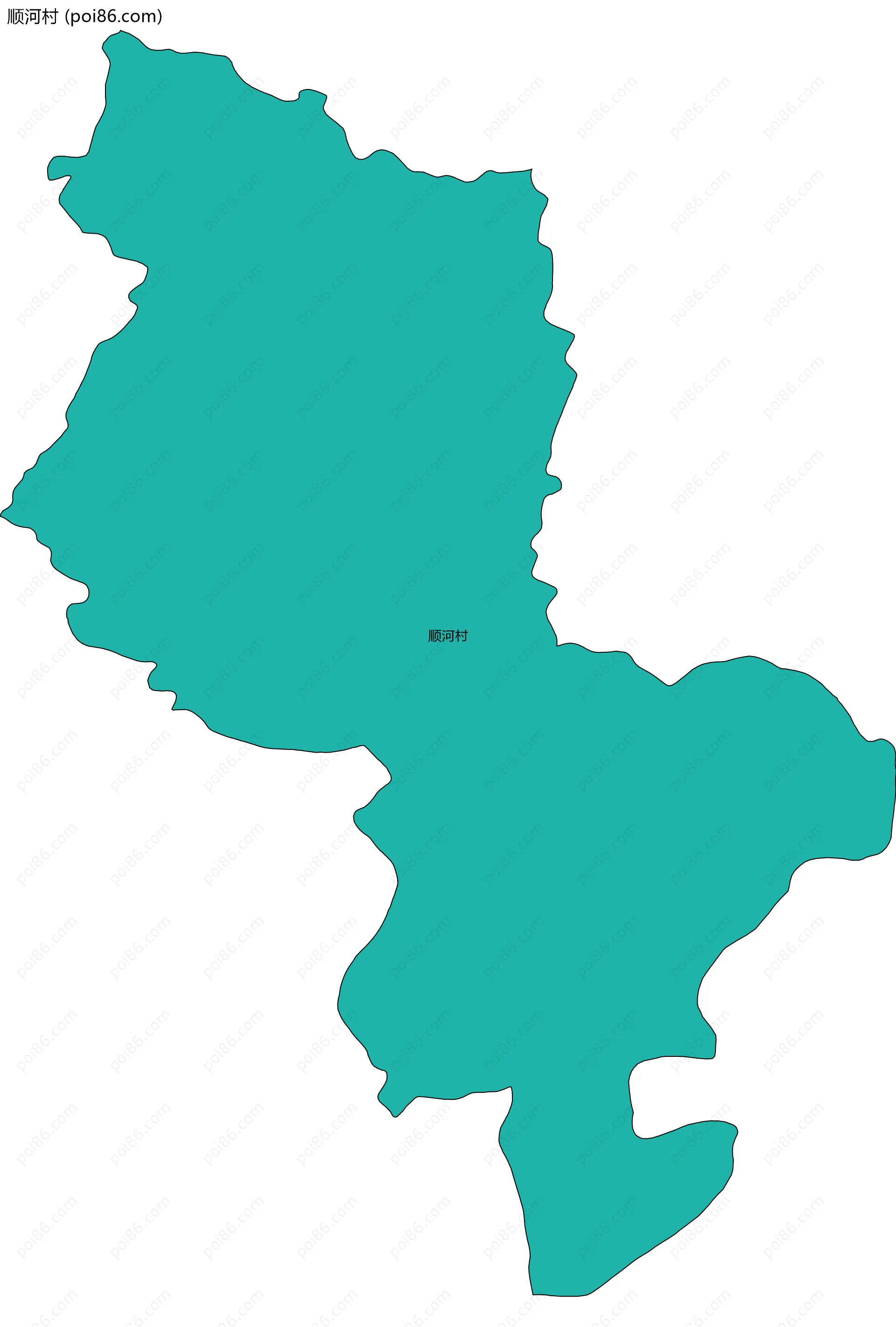 顺河村边界地图