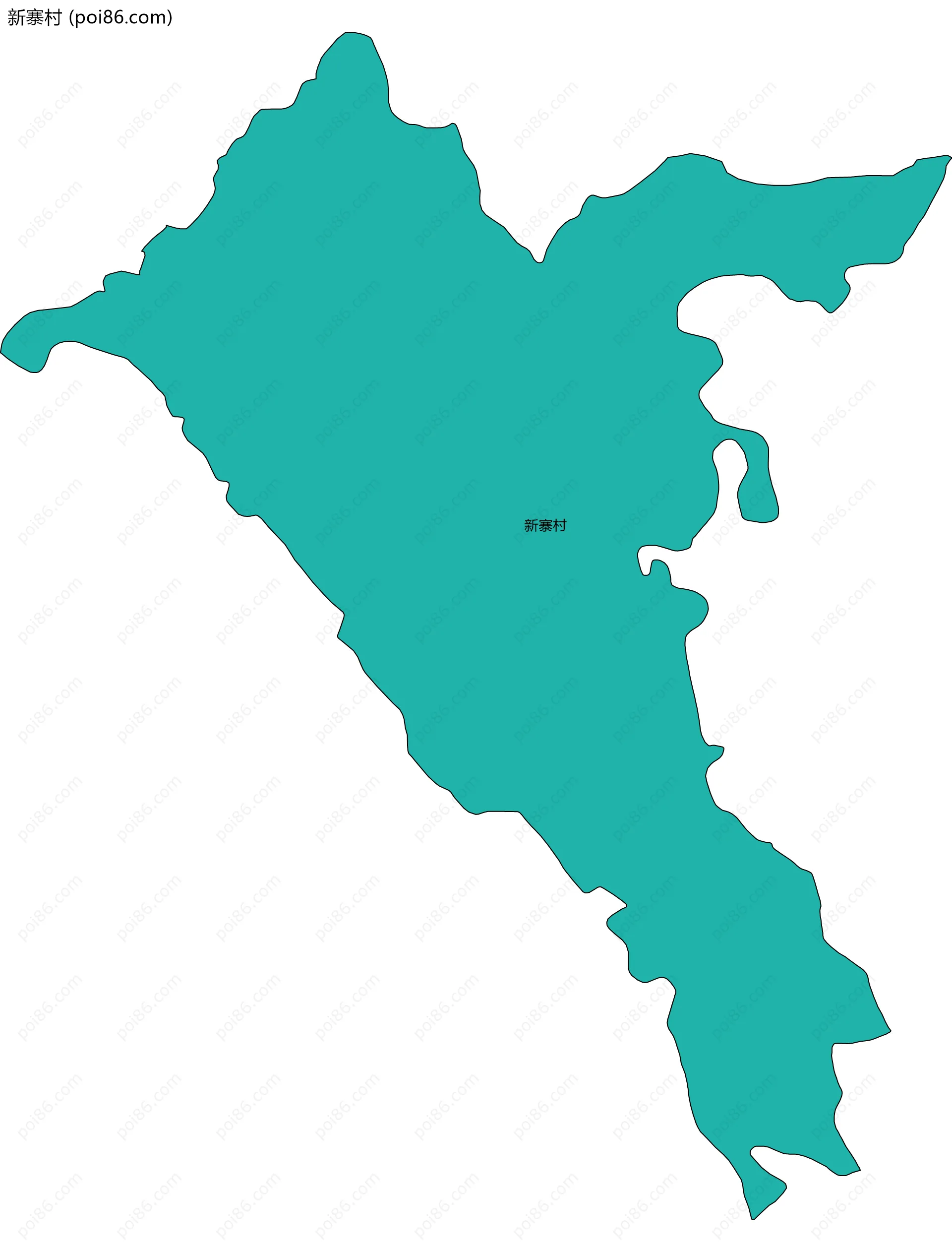 新寨村边界地图
