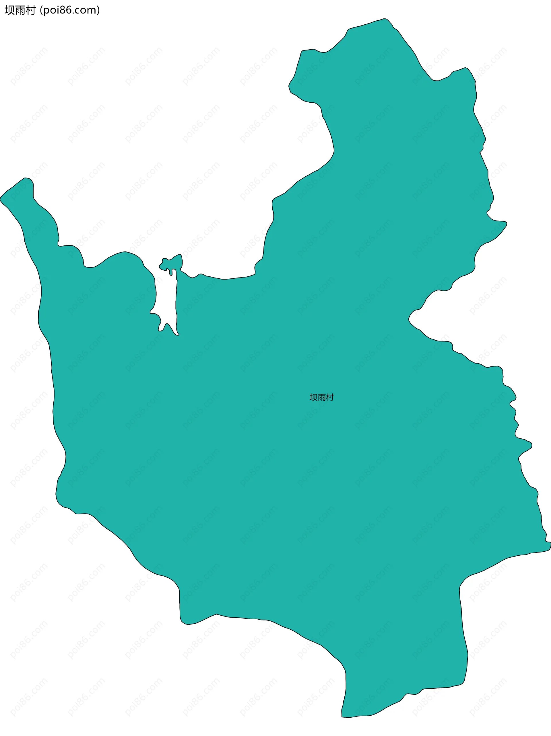 坝雨村边界地图