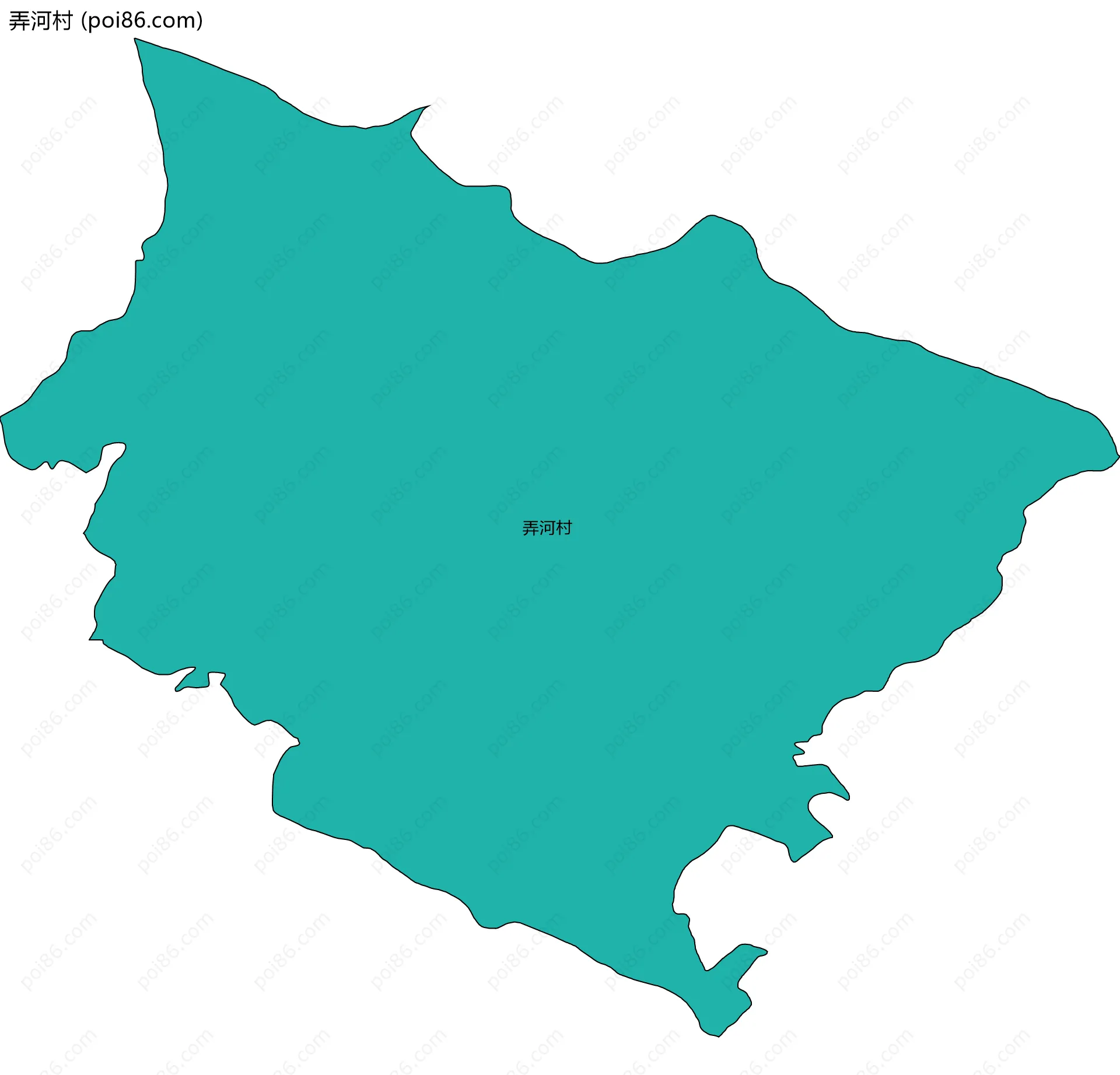 弄河村边界地图