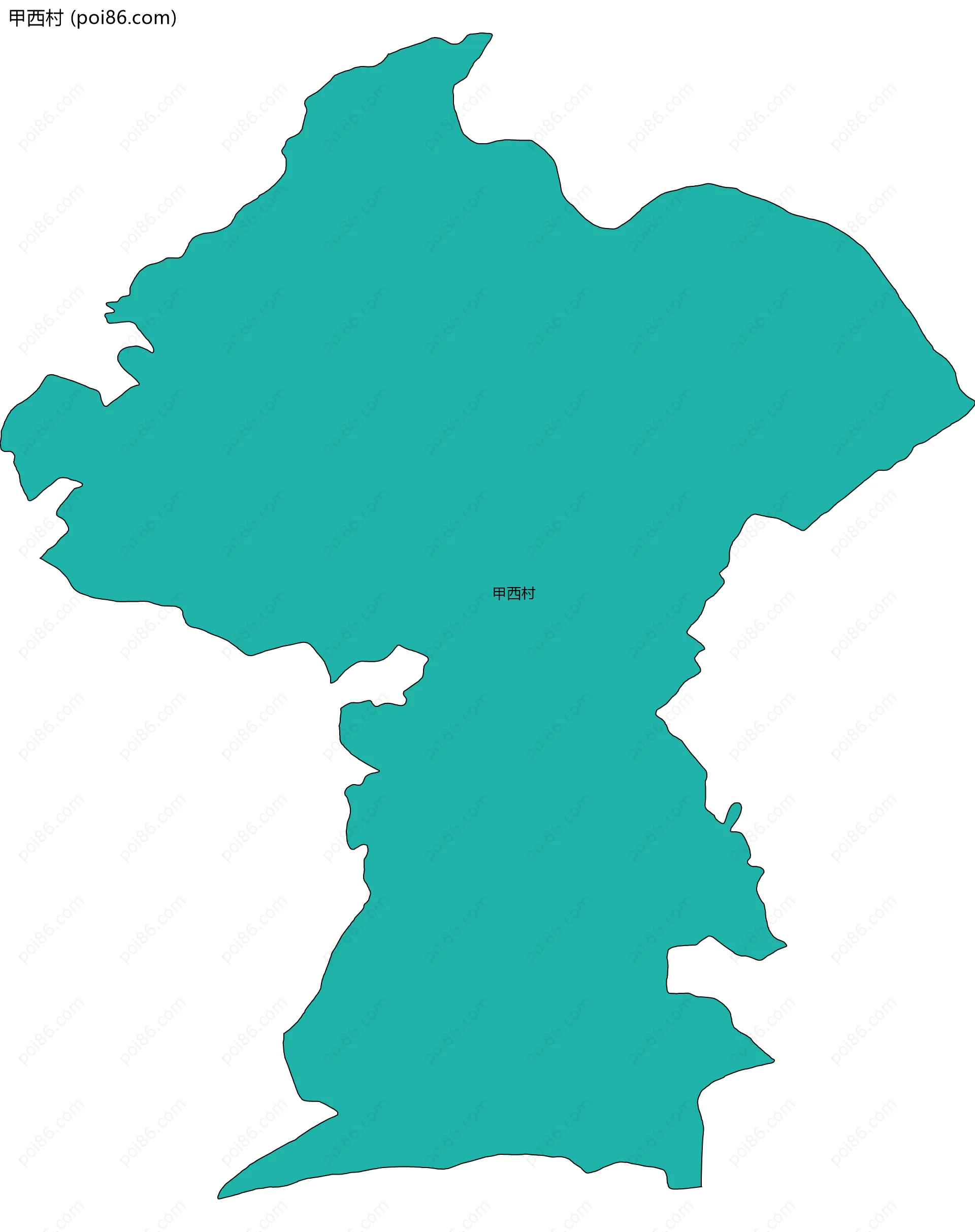 甲西村边界地图