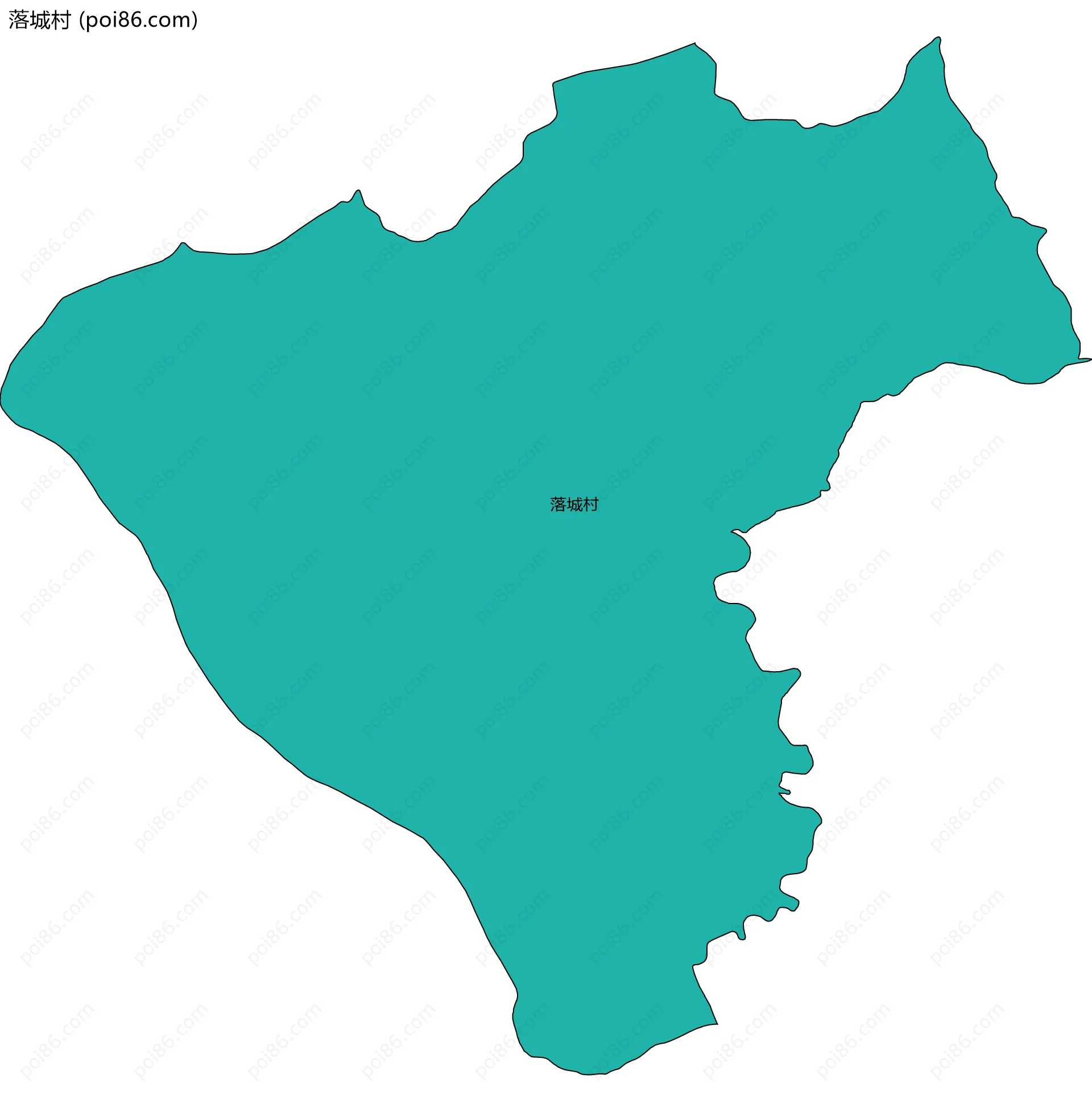 落城村边界地图