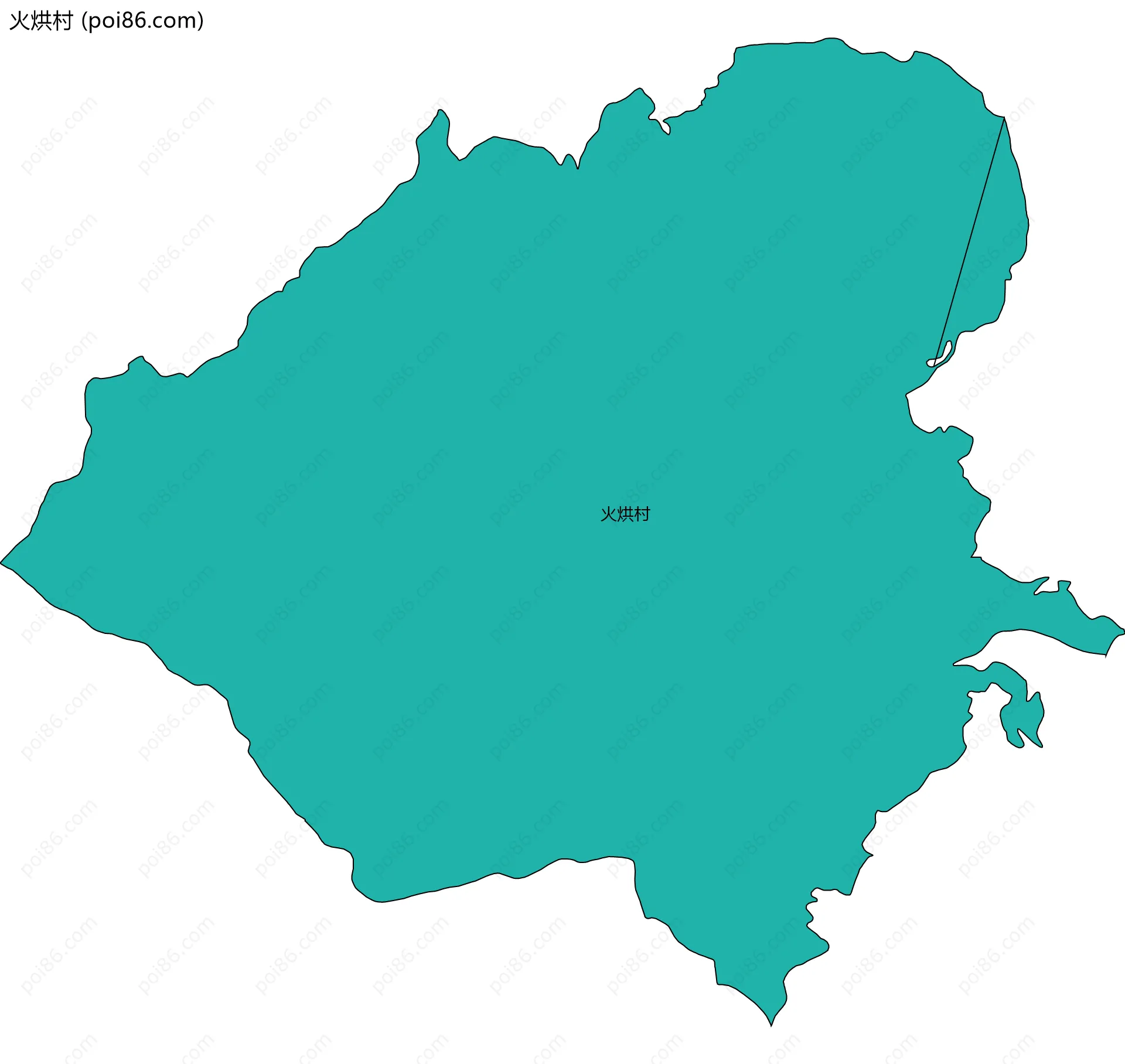 火烘村边界地图