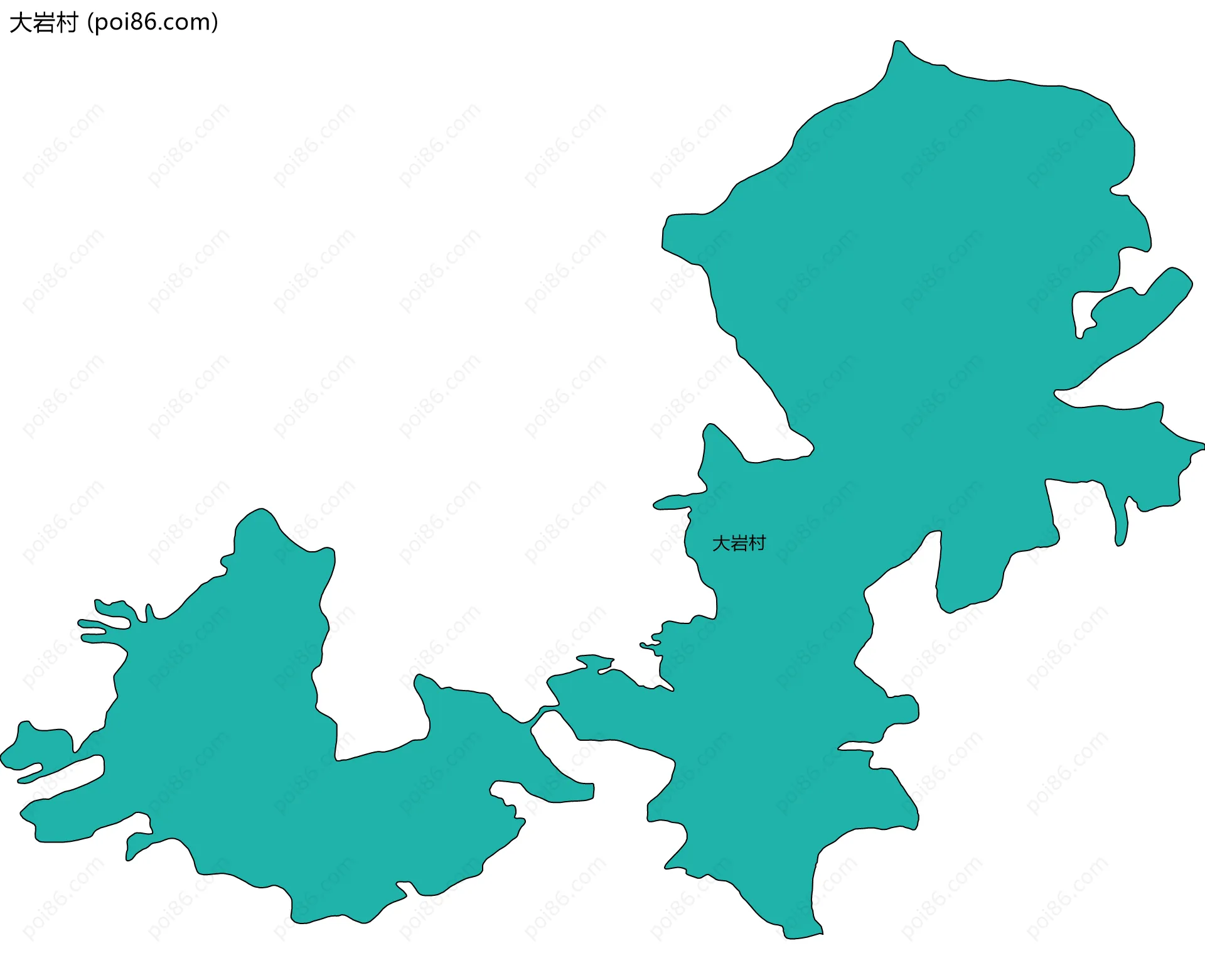 大岩村边界地图