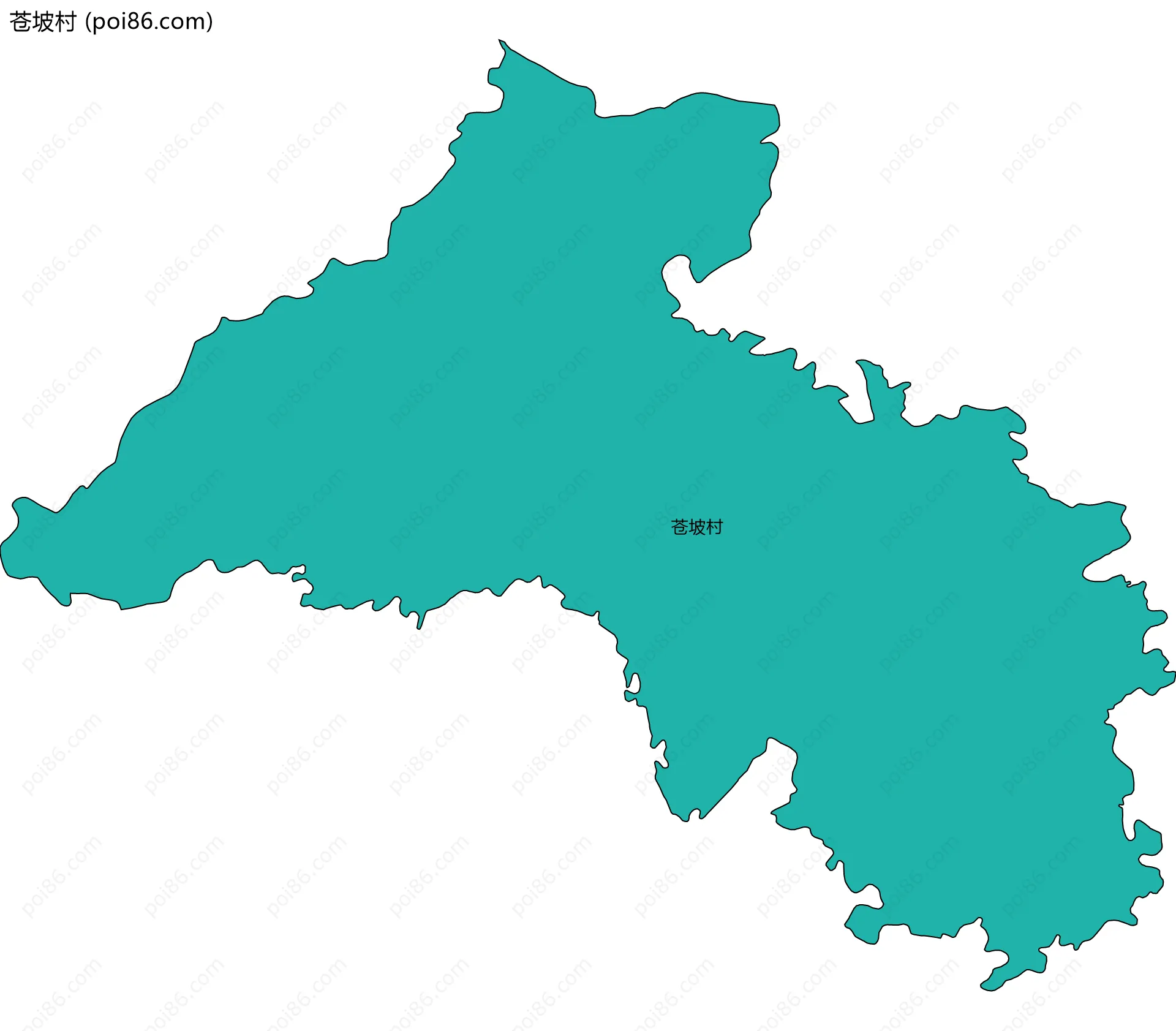 苍坡村边界地图