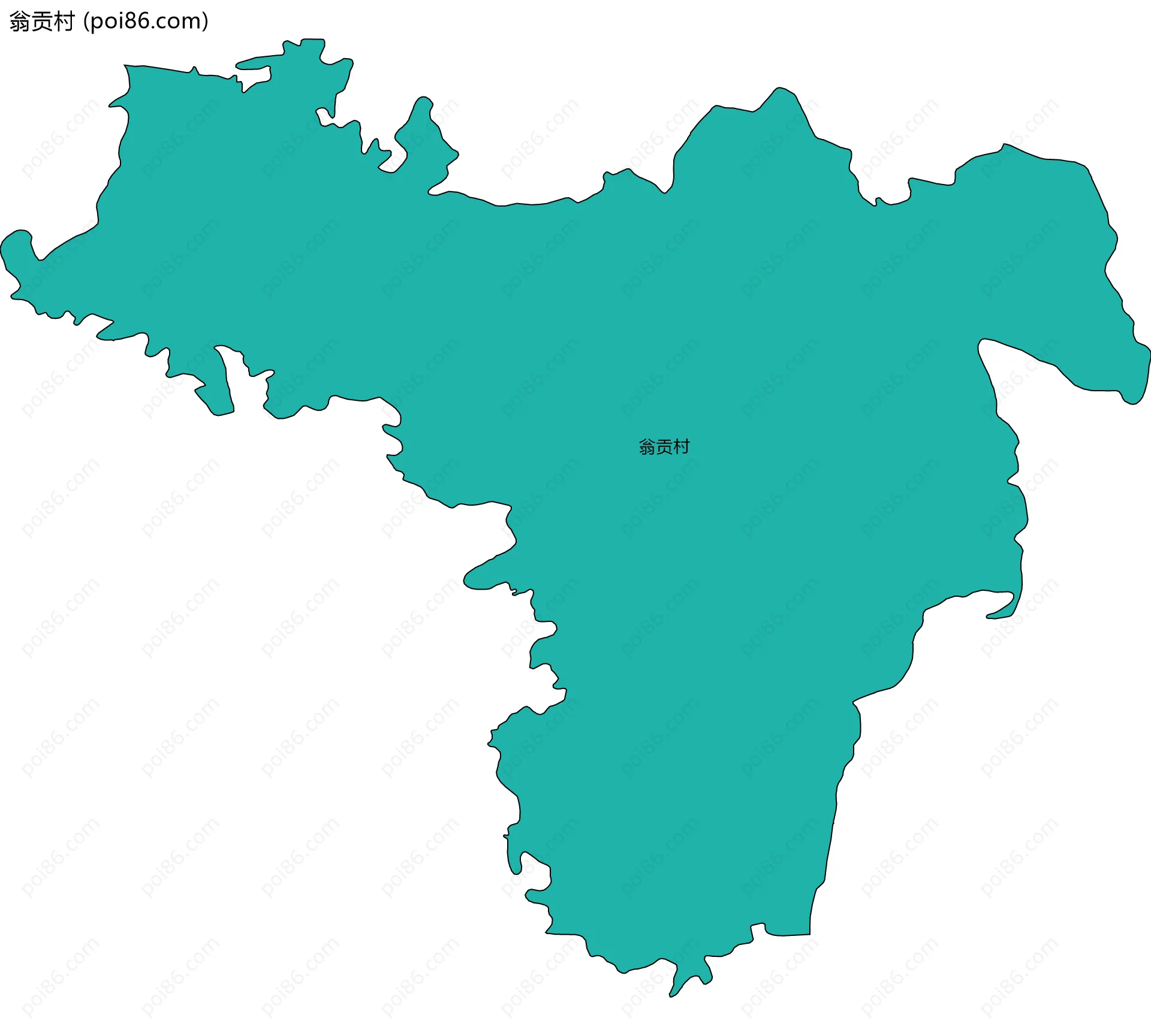 翁贡村边界地图