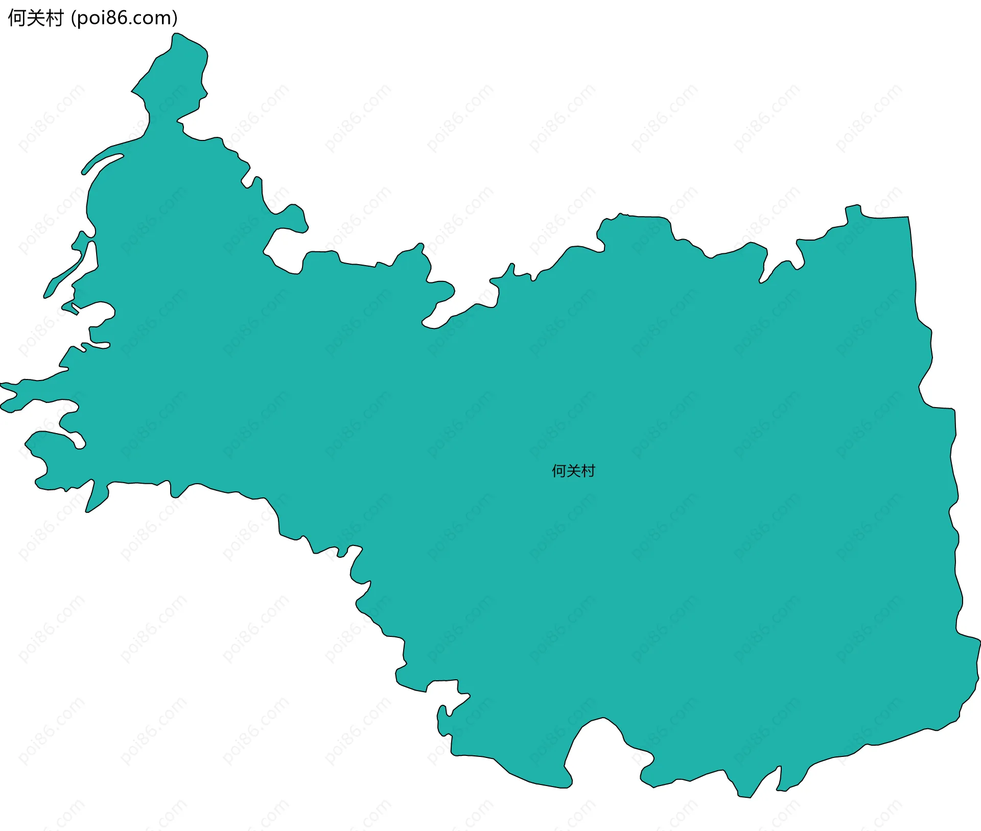 何关村边界地图