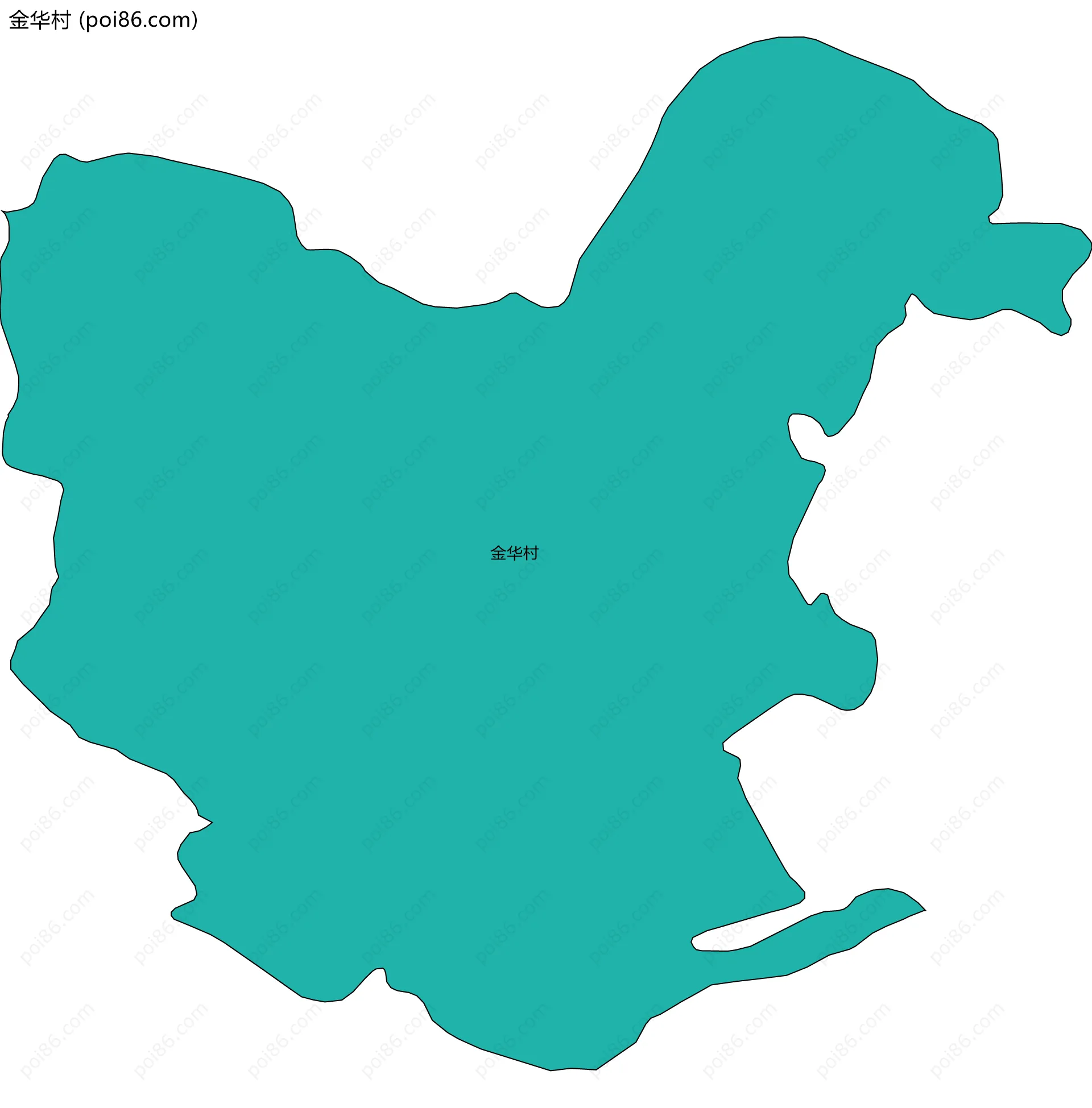 金华村边界地图