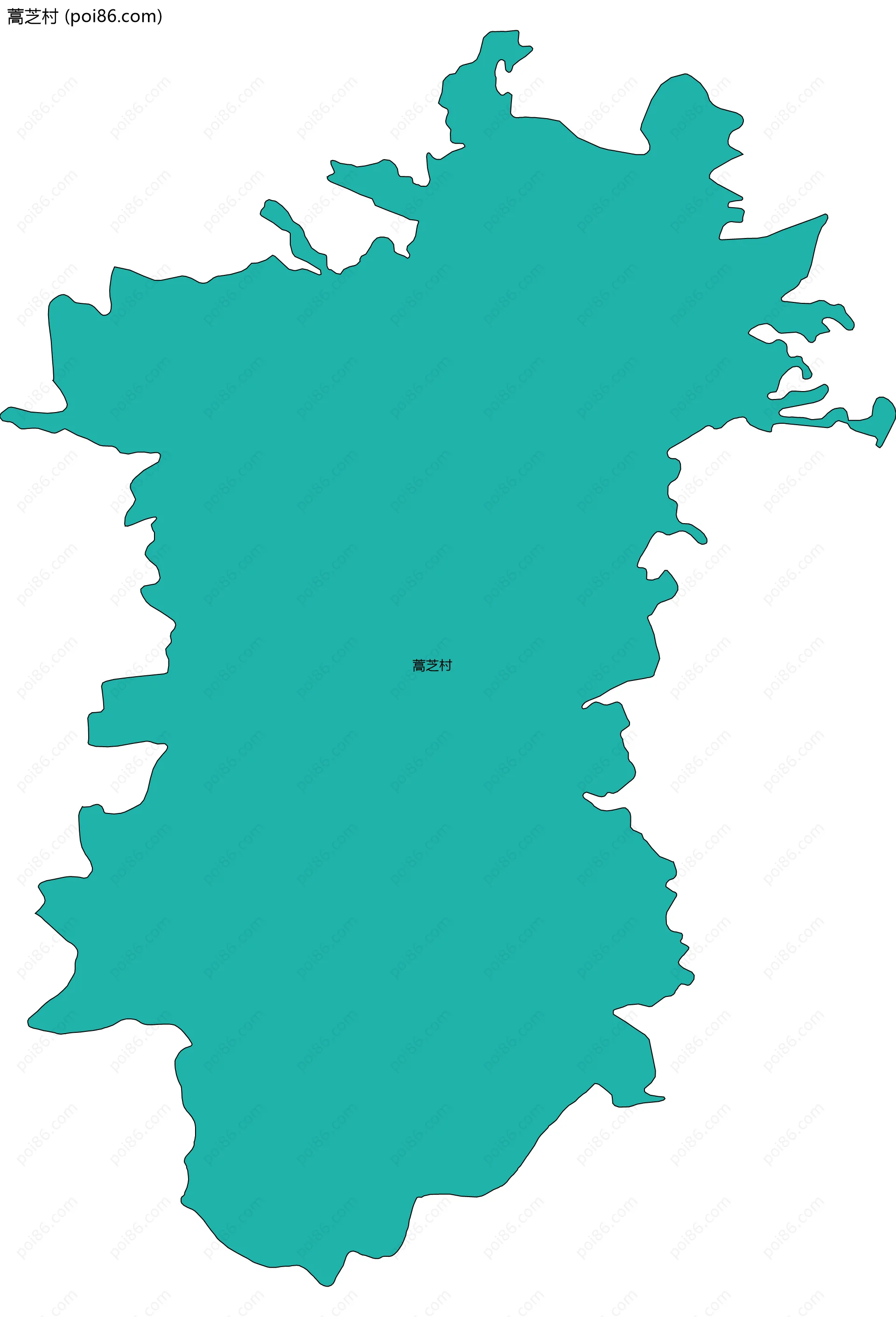 蒿芝村边界地图