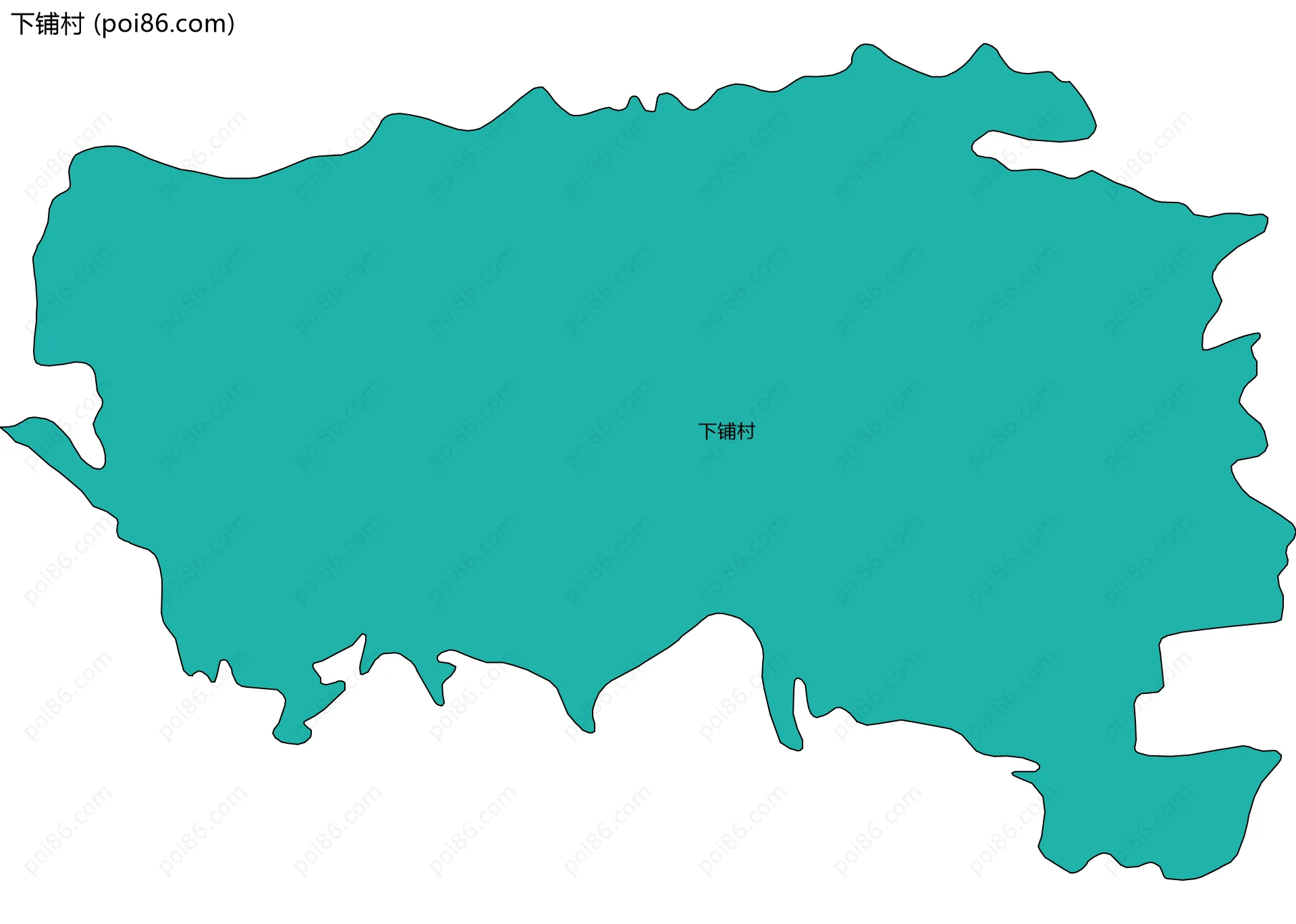 下铺村边界地图